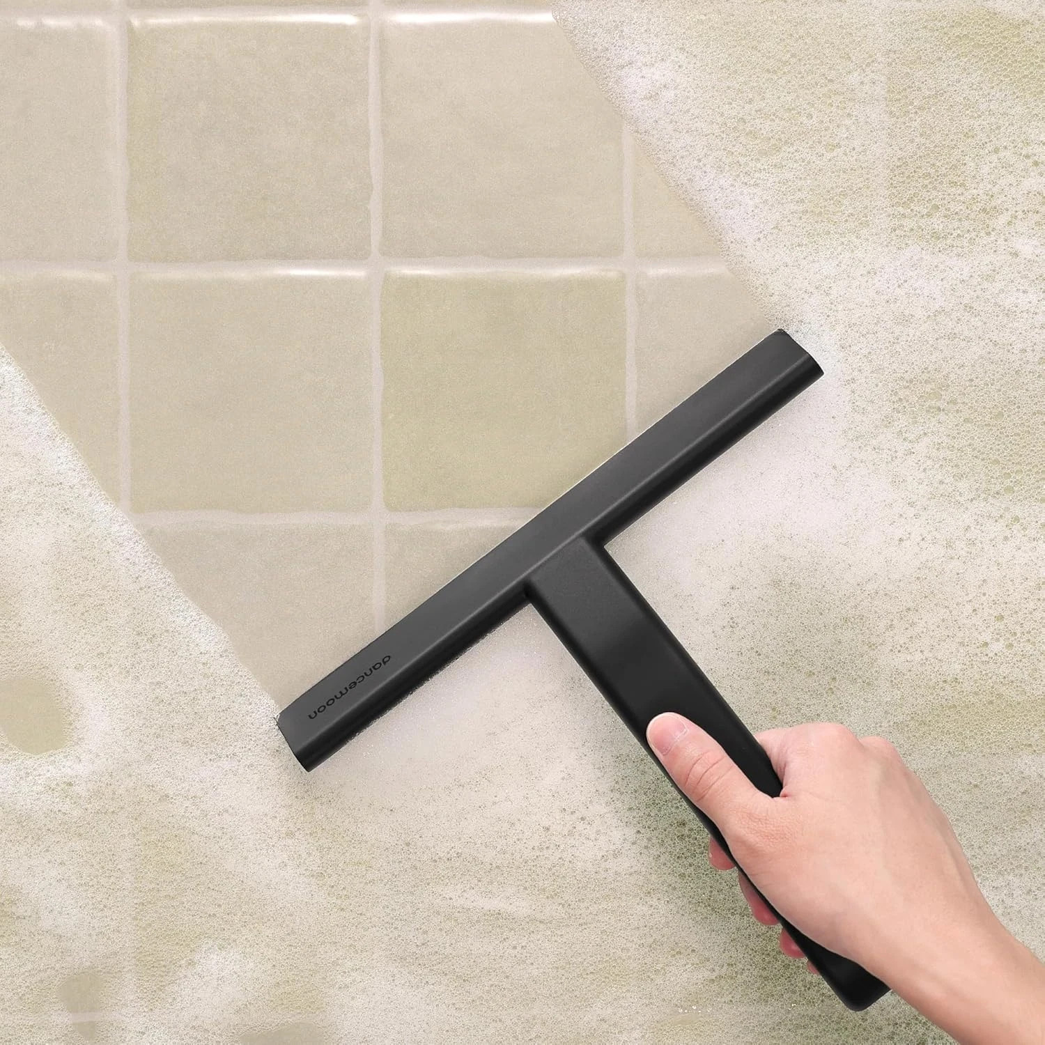 JustHang Shower Squeegee for Glass Doors, All-One-Piece Silicone w…