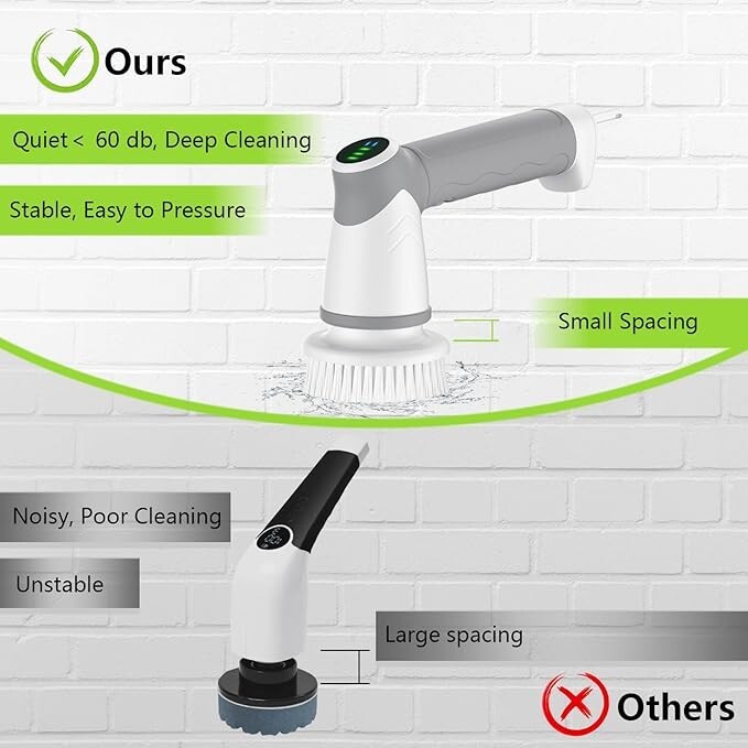 Spin Scrubber New Electric Scrubber for Bathroom Cleaning Tile Grout Tub Stove