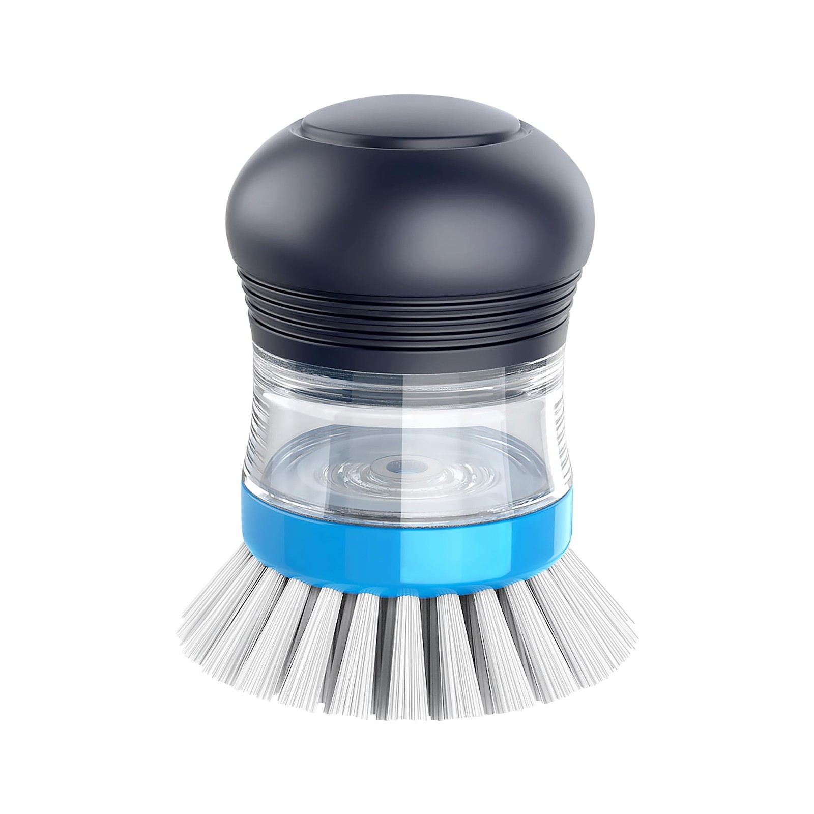 MR.SIGA Soap Dispensing Palm Brush, Kitchen Brush for Dish Pot Pan Sink Clean…