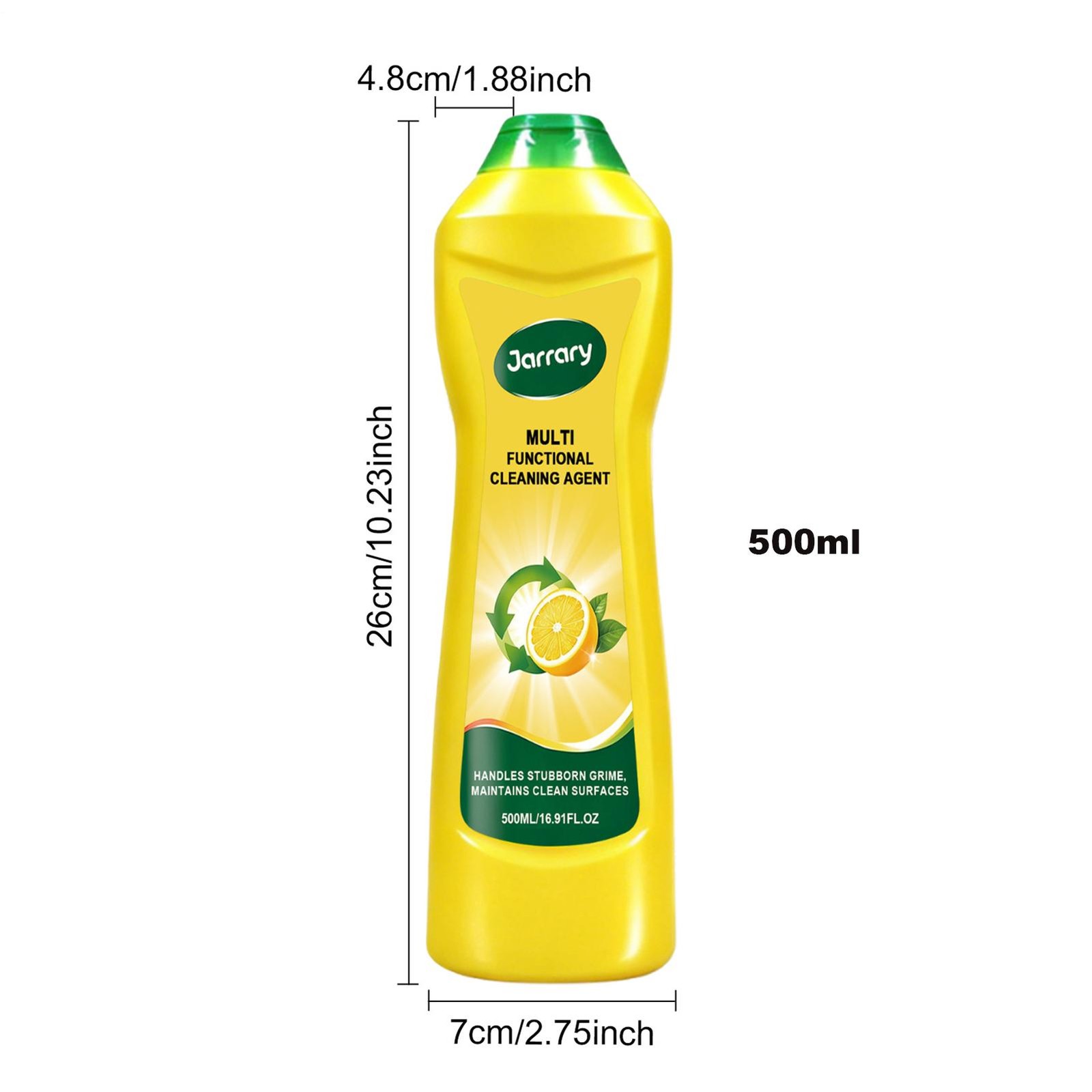 Jarrary All Purpose Cleaner 500ml, Lemon Scent Powerful Household Cleaning Tool