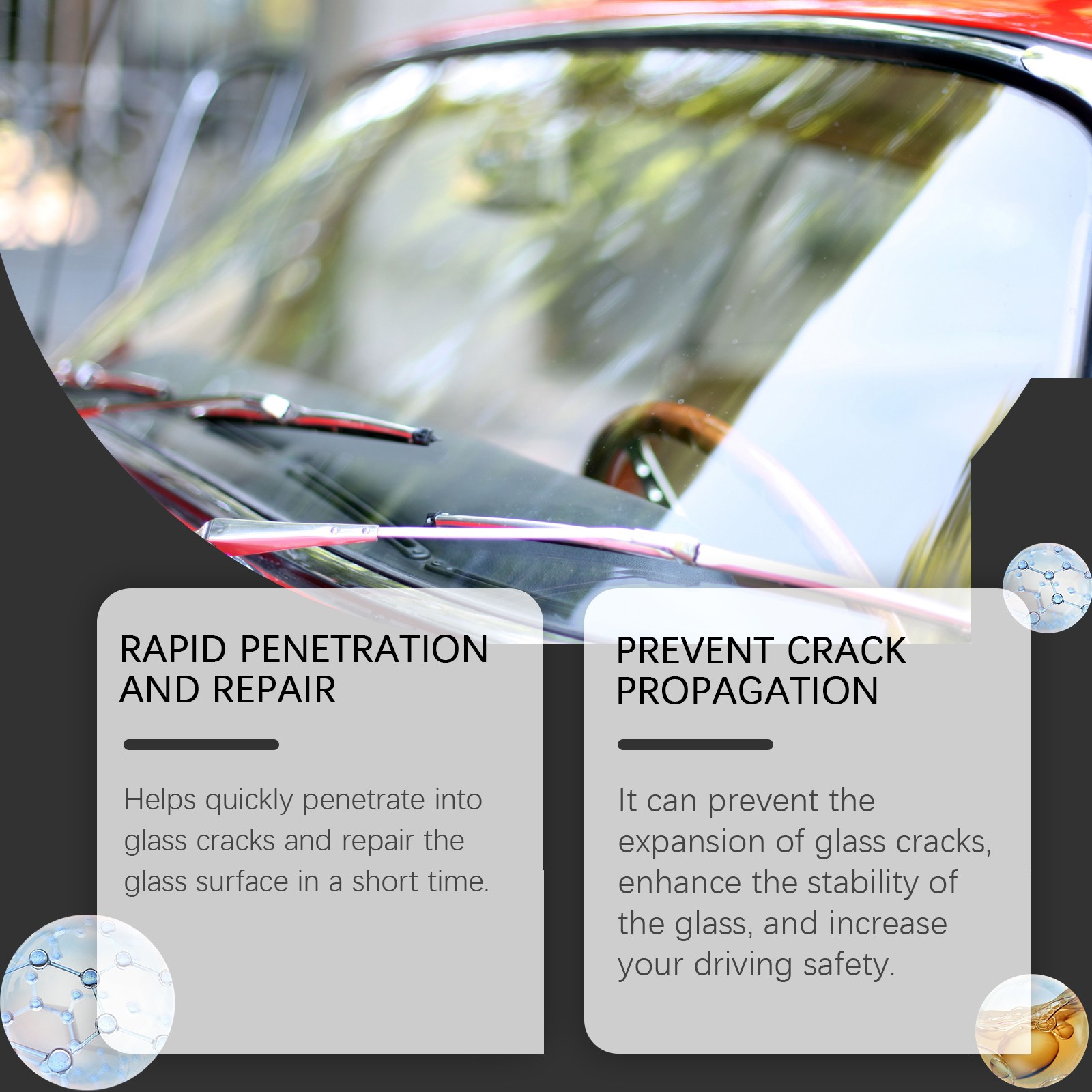 Crack Repair Fluid – Automotive Windshield Glass Cleaning Repair Agent 🧴