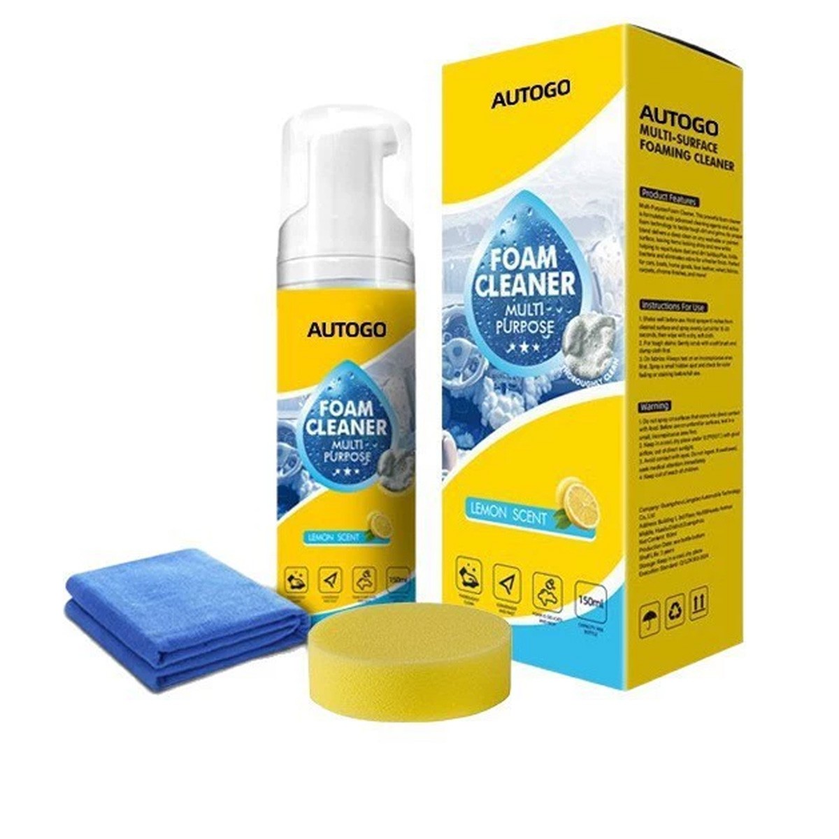 Foam Cleaner All Purpose, 4-in-1 Multi-Enzyme Cleaner 1/2/3 Set US
