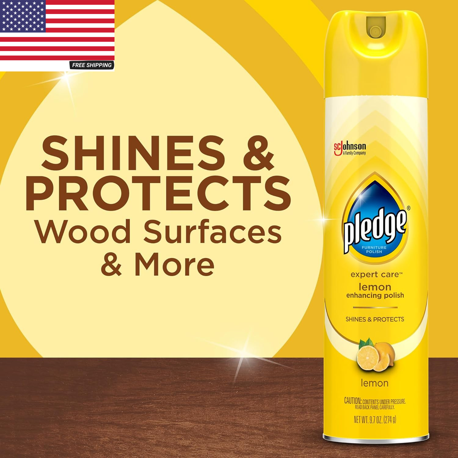 Pledge Enhancing Polish Spray, Wood Furniture & Stainless Steel Polish, Remove D