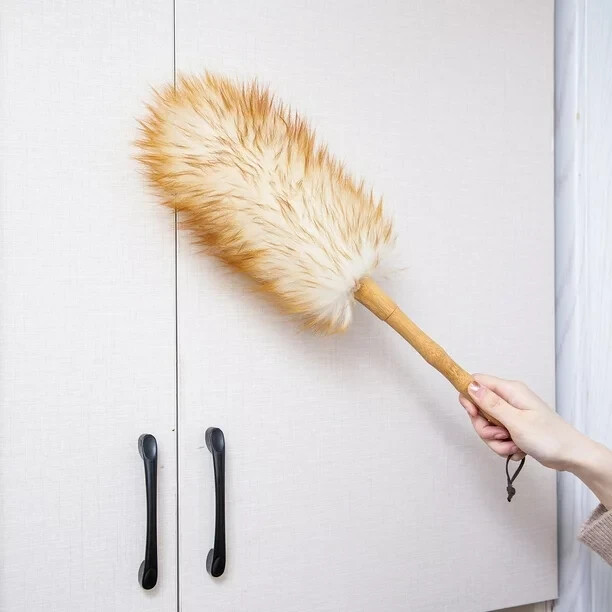 ARCLIBER Lambs Wool Duster Good Grip for Household Cleaning Ceiling Car, 13inch