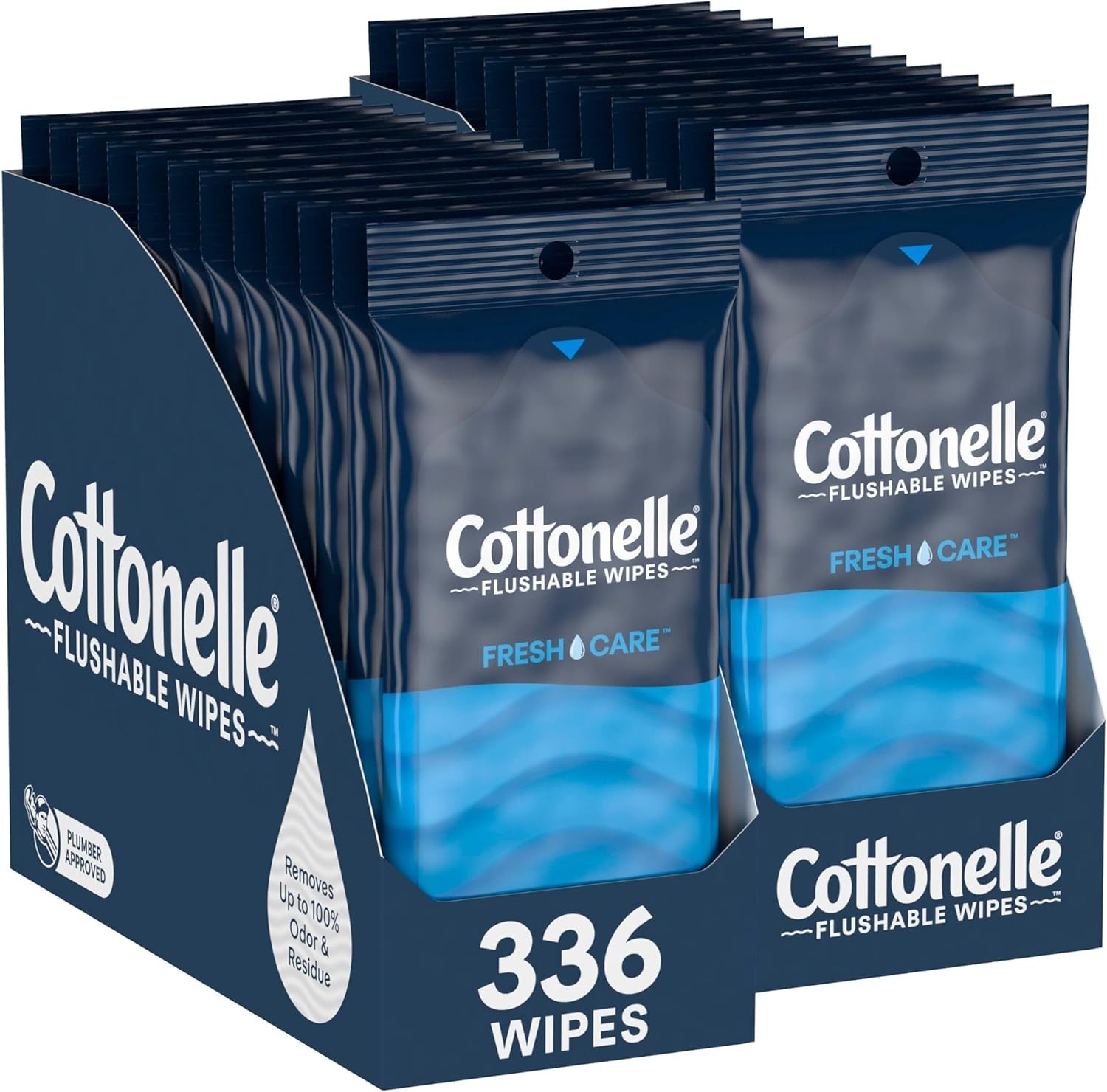 Wet Wipes Adult Flushable Septic Safe On-The-Go Pack of 24 336 Wipes