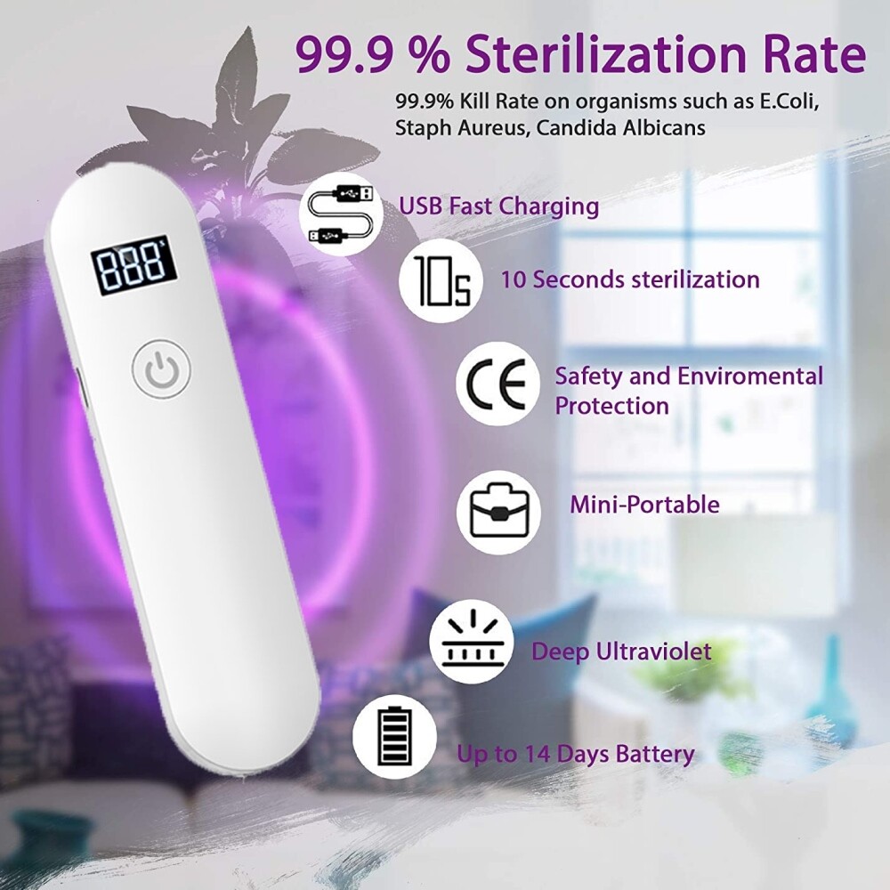 EZ Clean Max Portable UVC Light Sanitizer to Sterilize and Disinfect (from USA)
