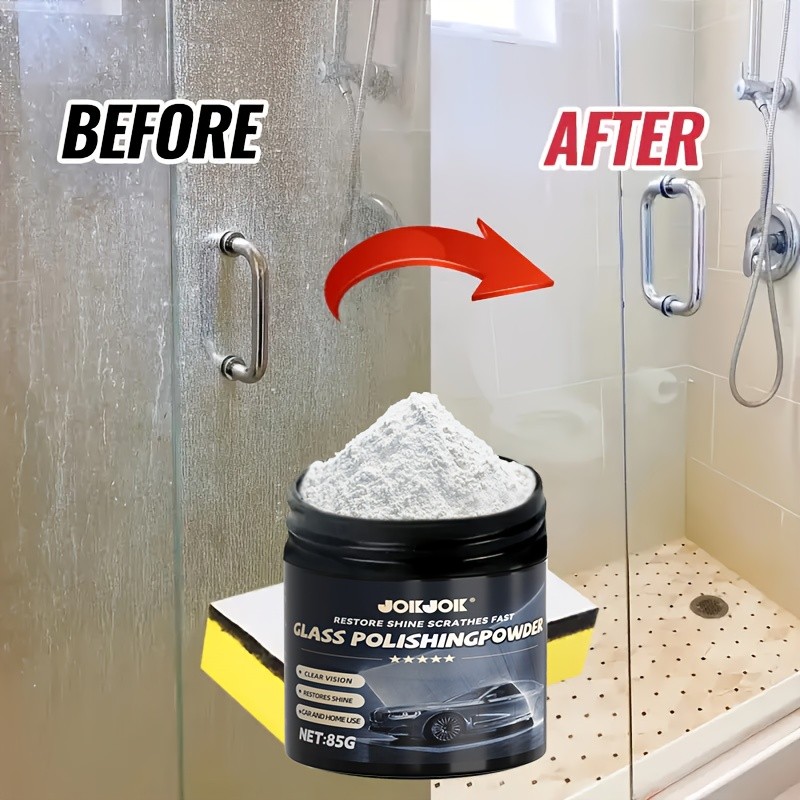 Multi-Purpose Bathroom Polishing Powder – Glass And Faucet Cleaner, Hard…