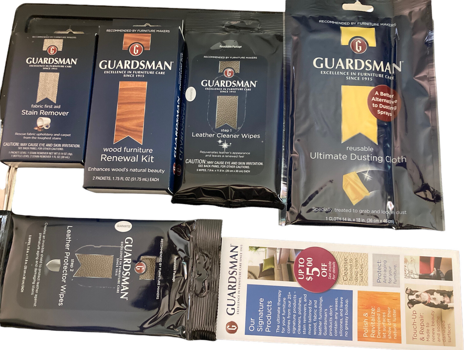 Guardsman Furniture Care Kit for Fabric, Wood & Leathers Complete NEW in Box