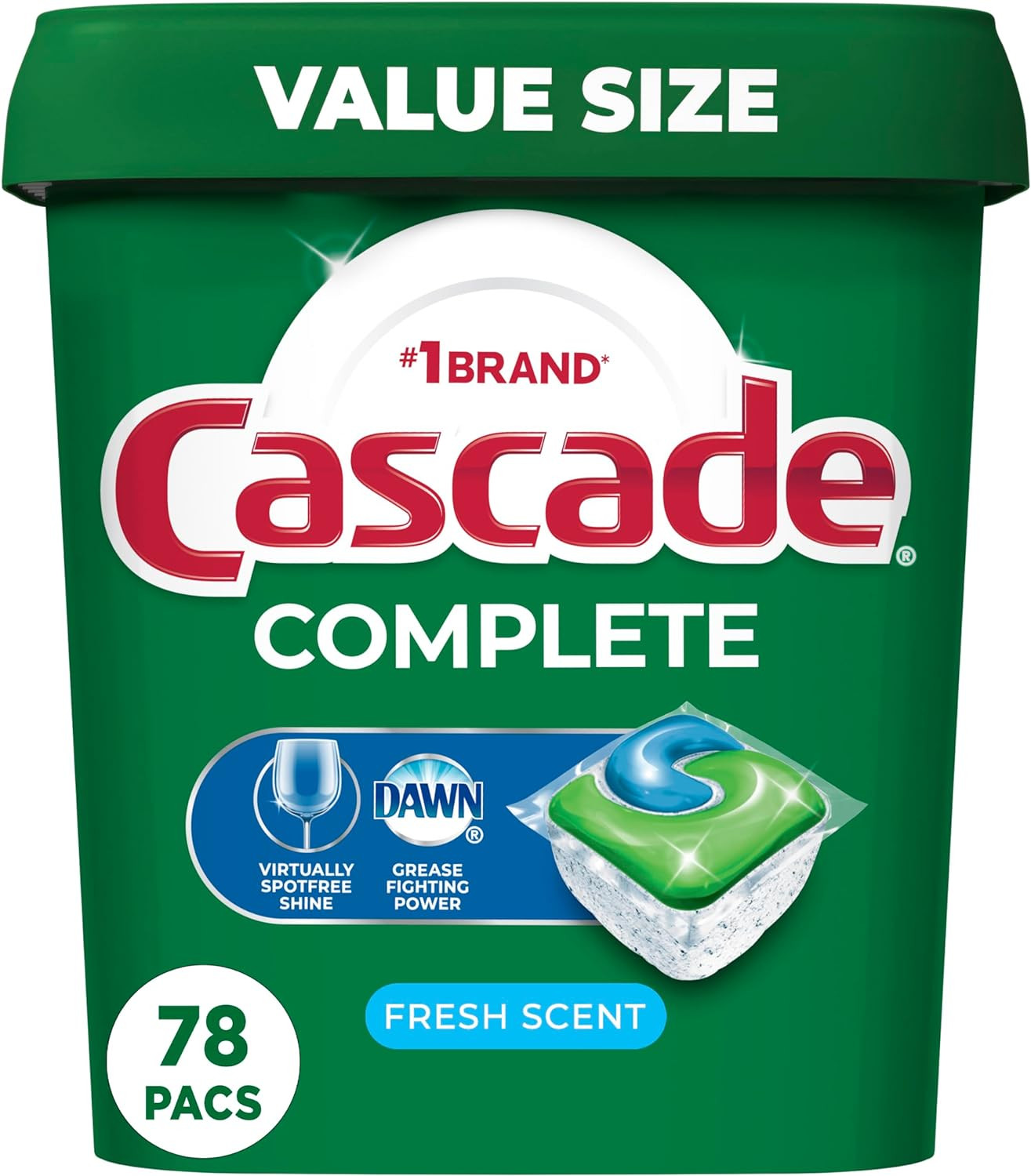New Complete Dishwasher Pods 78 Count Fresh Scent Actionpacs Fast Shipping