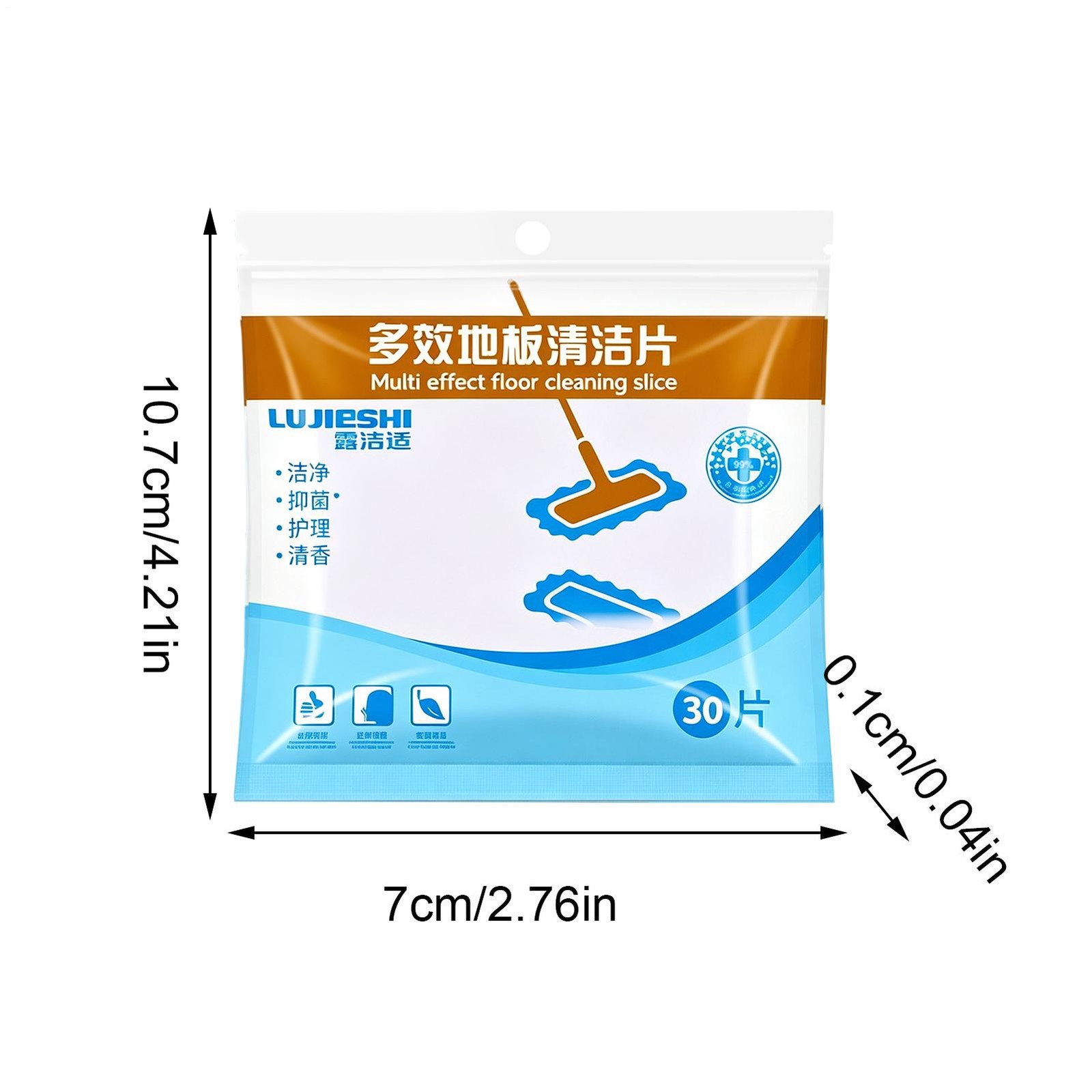 Multi-Effect Floor Cleaning Sheets,30pcs Water-Soluble Floor Cleaning Sheets