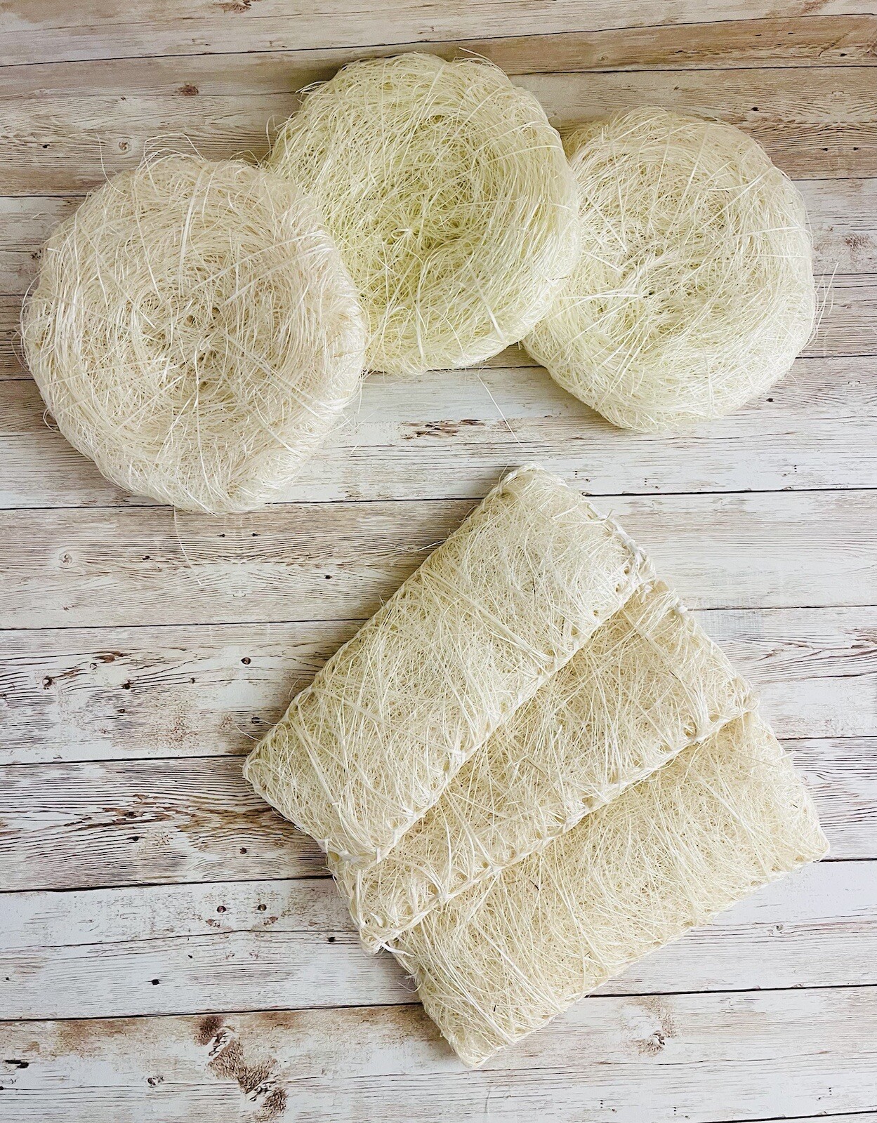 6x Estropajo De Ixtle Mexicano Ixtle Scourer Body Scrub 100% Natural Fibers