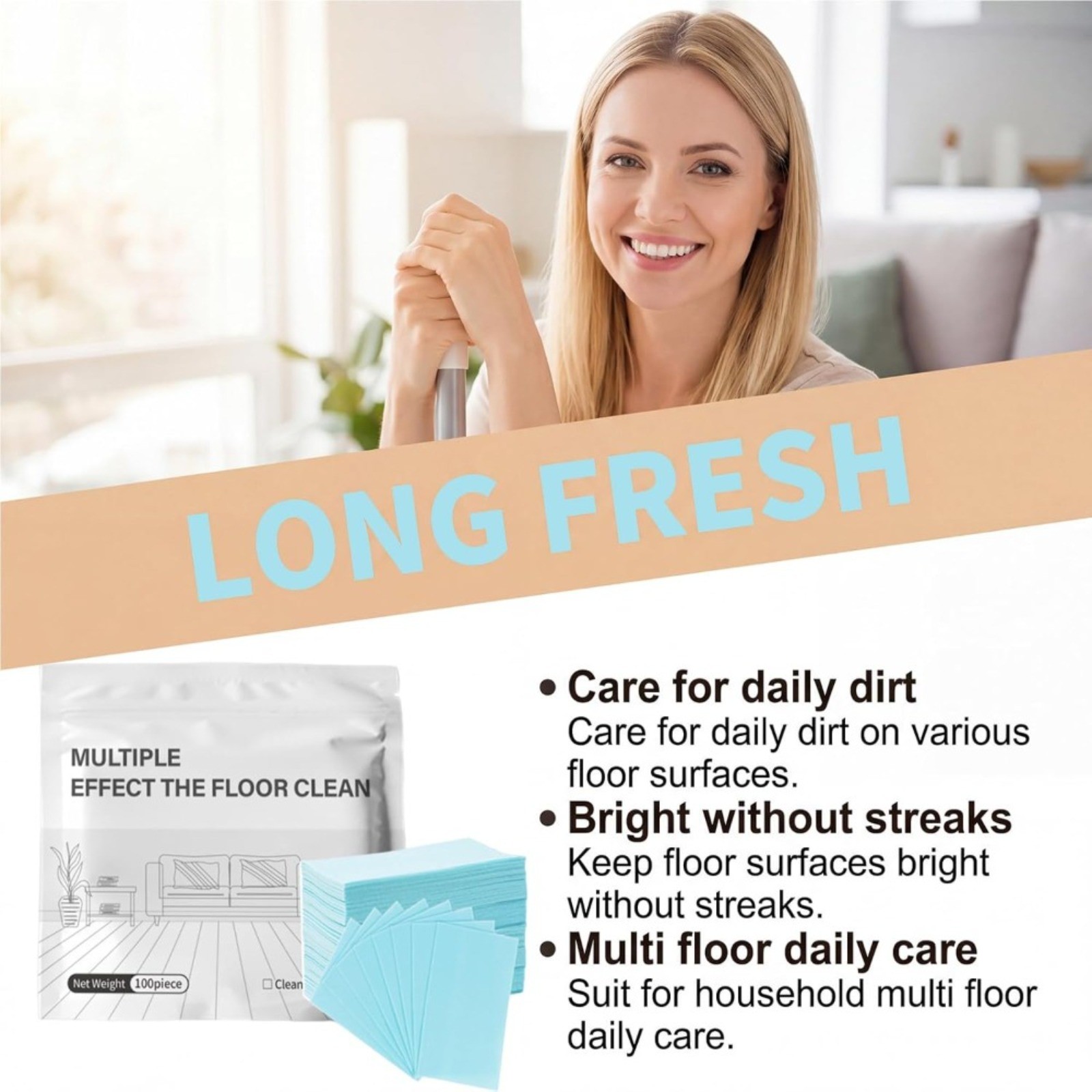 Multiple Effect The Floor Clean, Floor Cleaning Tablets Multi-Surface Cleaner
