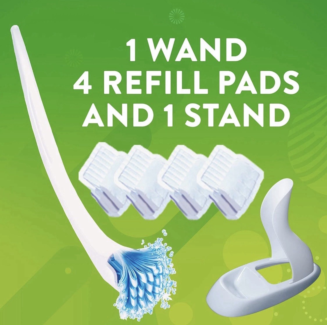 Scrubbing Bubbles Toilet Bowl Brush and Holder with Cleaner Refill Pads, Fresh B
