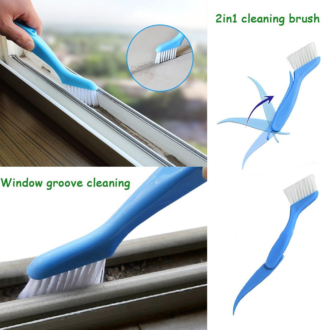 12pcs Small Cleaning Brush Crevice Gap Cleaning Brushdoor Window Track Groove Co
