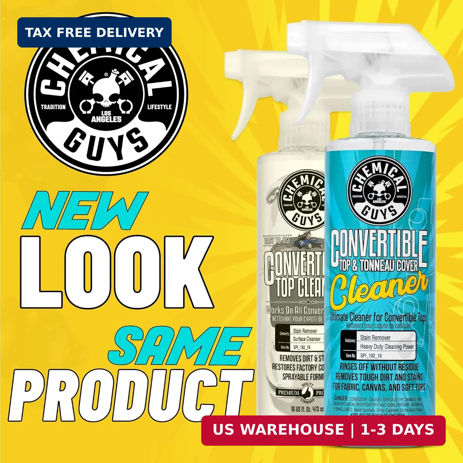 Chemical Guys Convertible Top Cleaner – 16 oz Fabric & Vinyl Soft Top Cleaner –