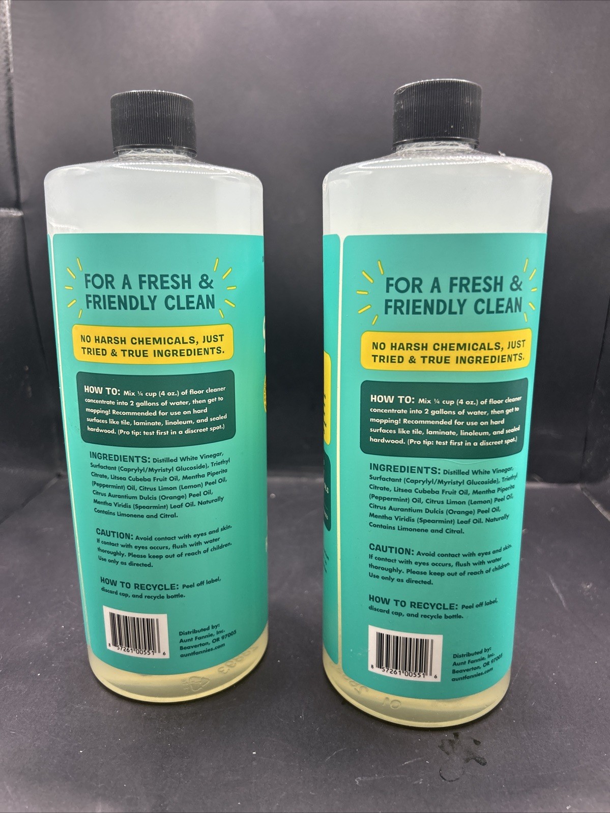 Lot Of 2 Bright Lemon Vinegar Floor Cleaner – 32oz Perfect for All Surfaces!