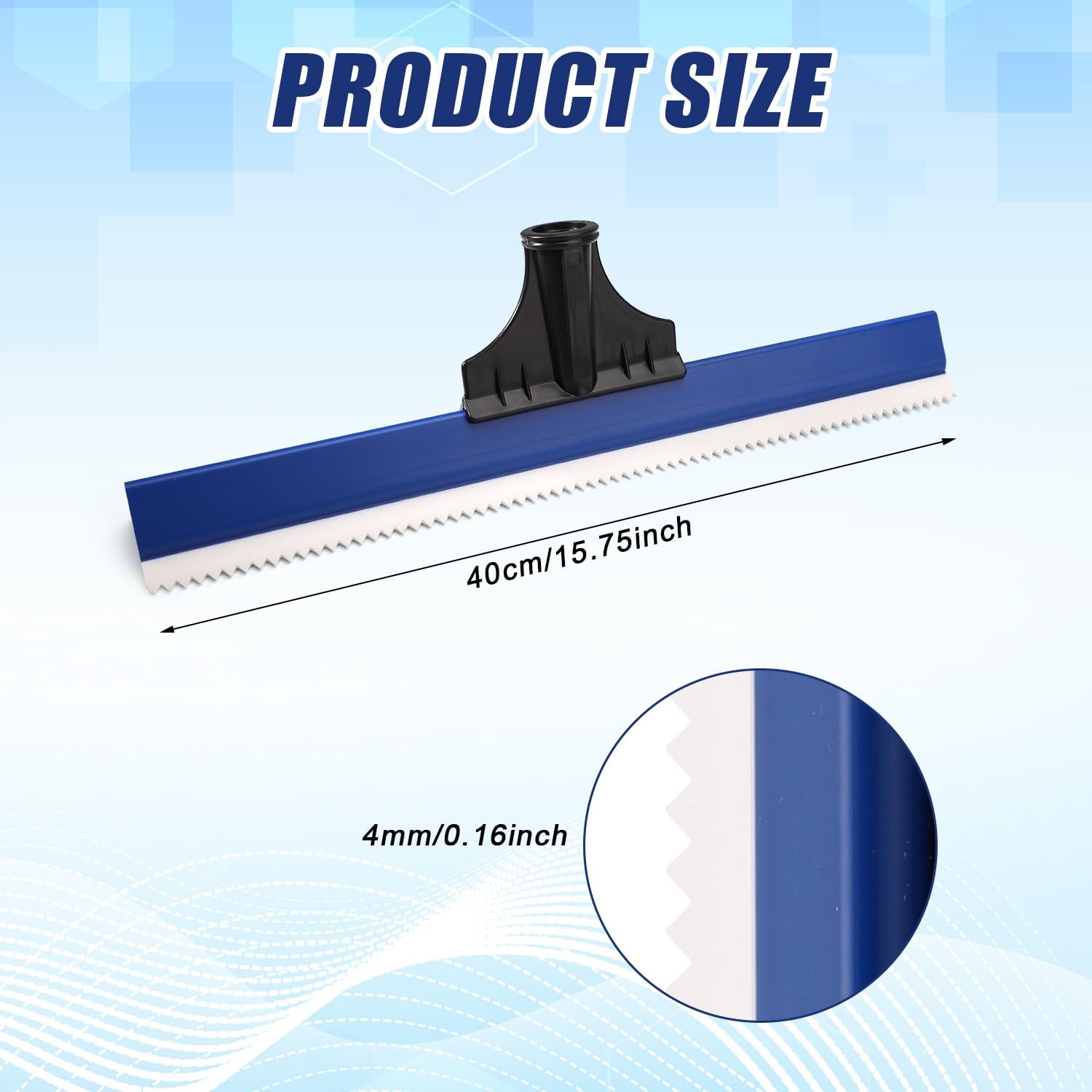 Epoxy Floor Squeegee, 16 Inch Epoxy Squeegee with 0.16 Inch Teeth Notched for…