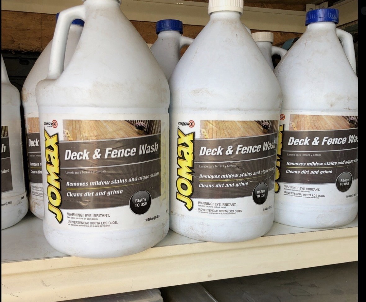 Jomax Deck & Fence Wash 1 gal Removes Mildew Algae Stains Cleans Dirt Grime