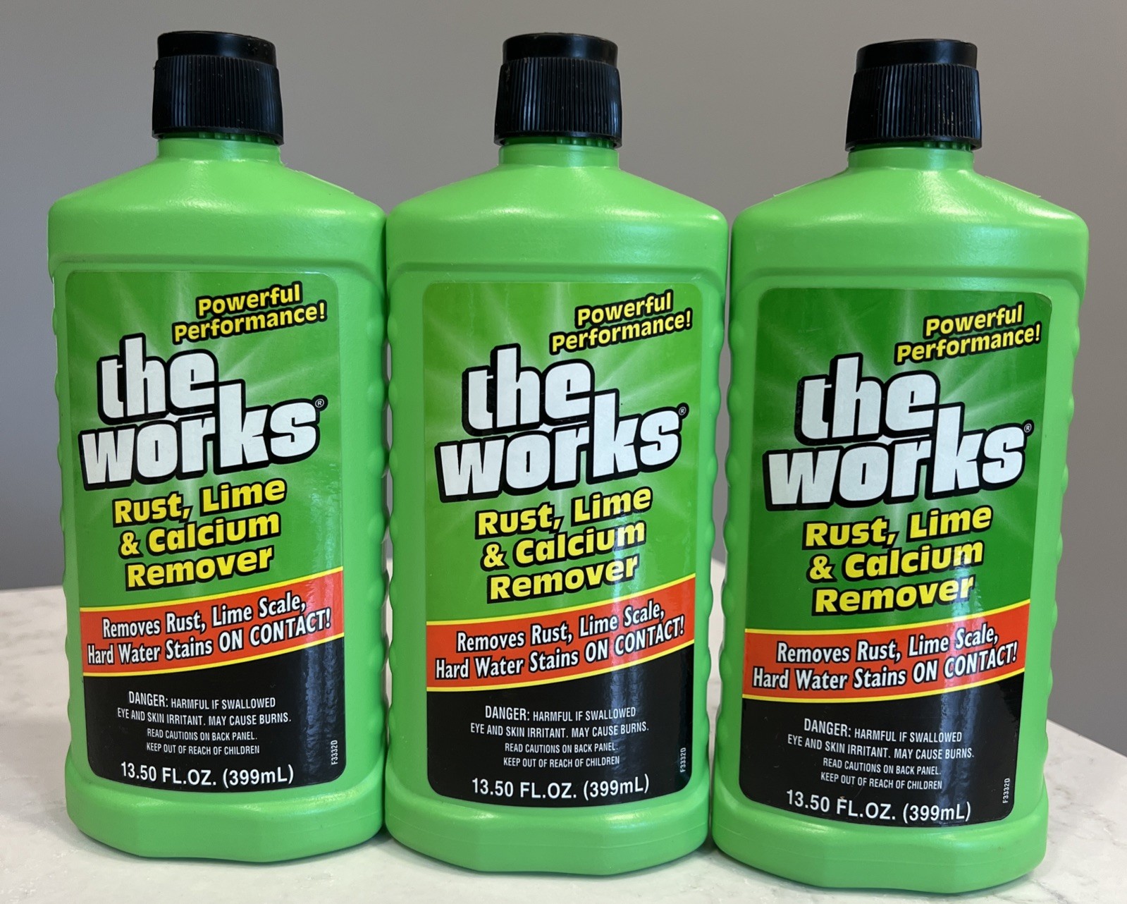3X The Works Rust Lime Calcium Remover 13.5 FL OZ New Sealed Hard Water