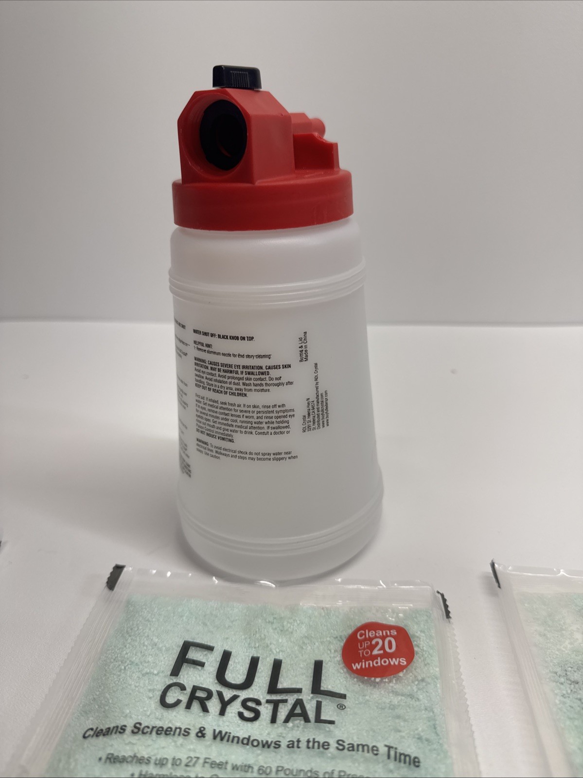 Fuller Brush Full Crystal Full Exterior Sprayer Kit w/ 4 Window Cleaner Refills
