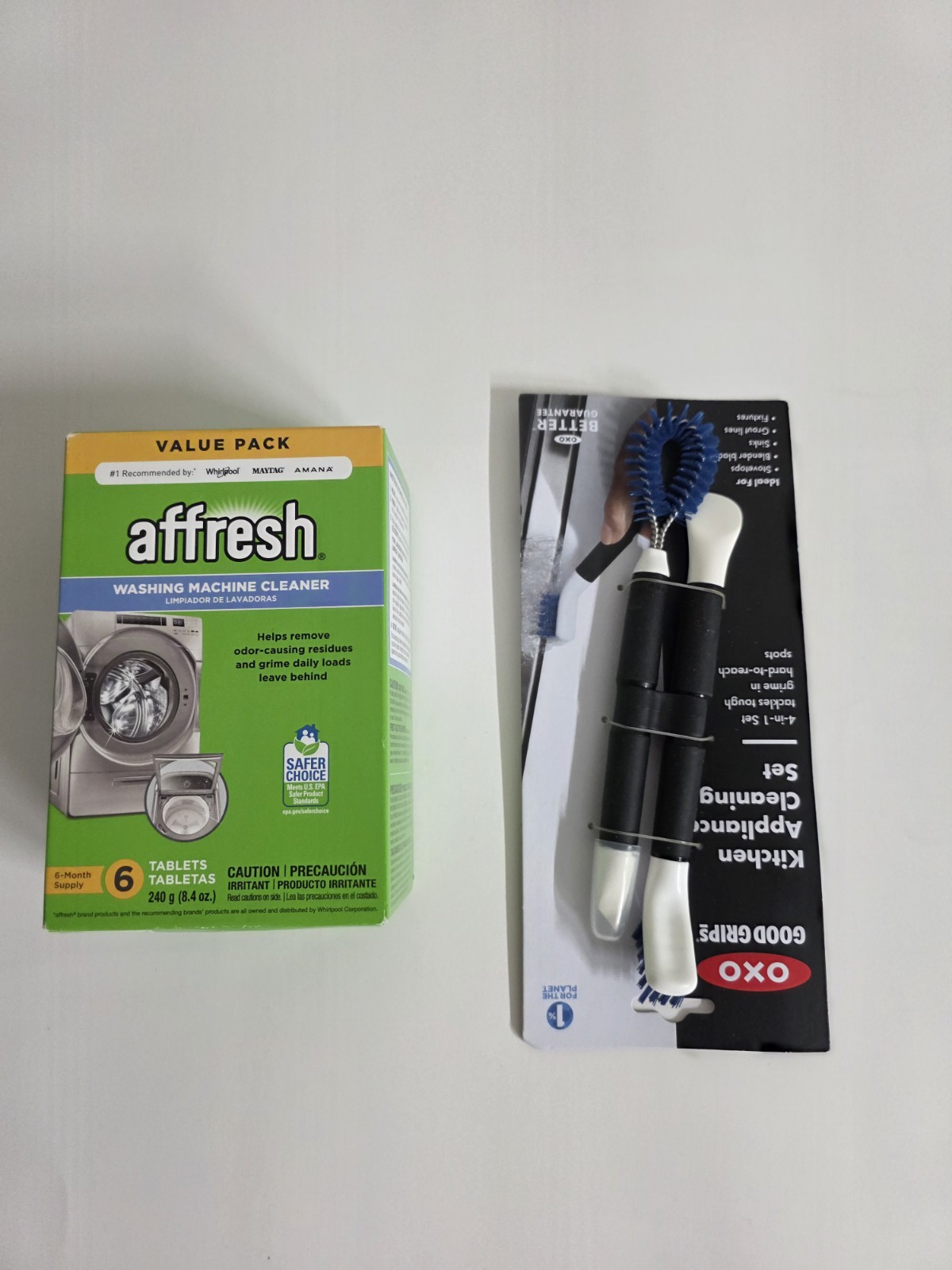 COMBO Affresh Washing Machine Cleaner, 6 Month Supply, + Set Kitchen Cleanig