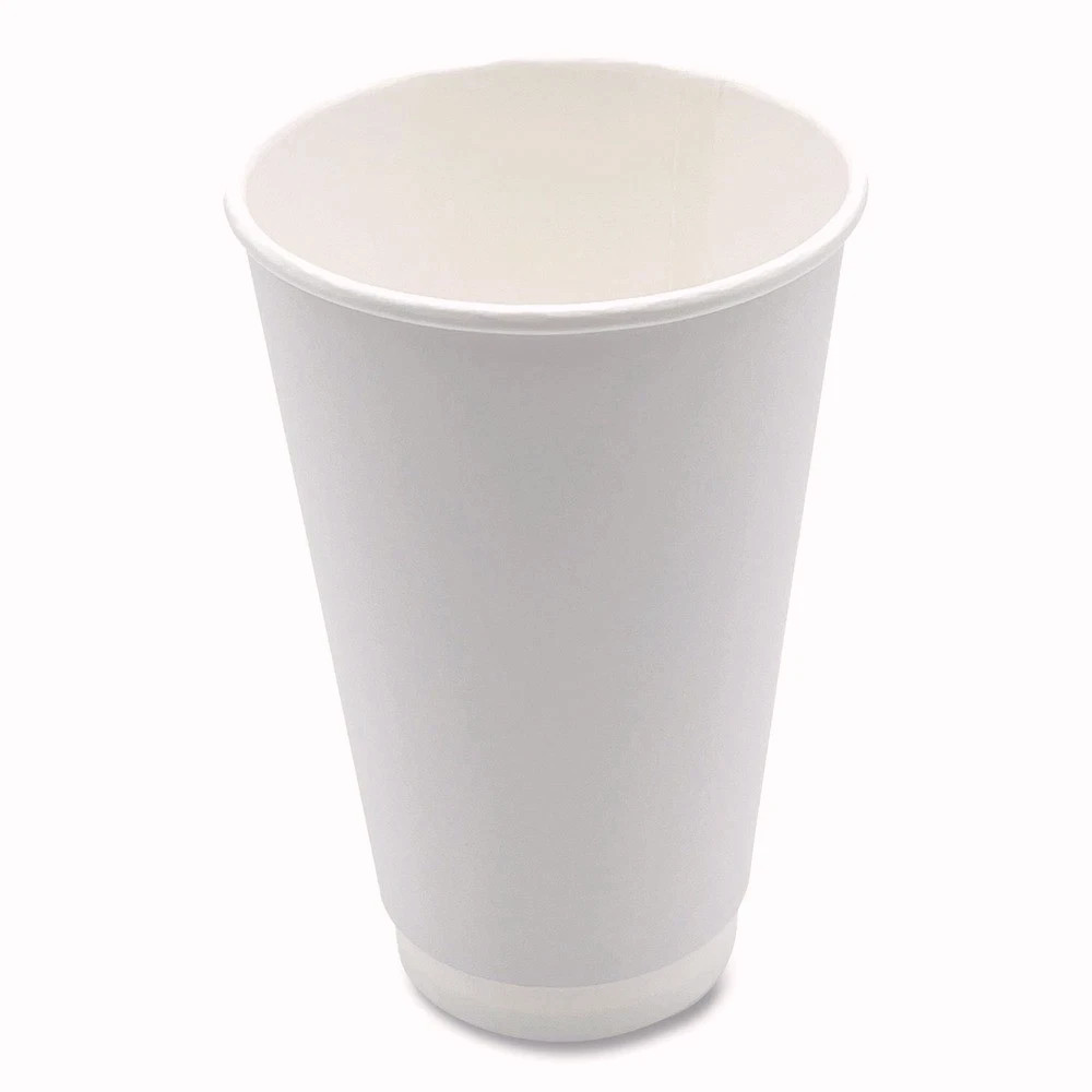 Boardwalk DW16HCUPPK 16 oz Double-Walled Paper Hot Cups – White (25/PK) New