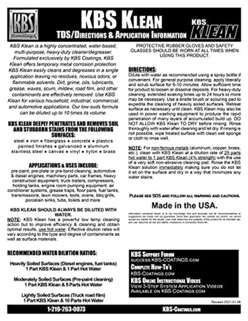 KBS Coatings 2500 KBS Klean – 1 Gallon, Industrial 128 Fl Oz (Pack of 1)