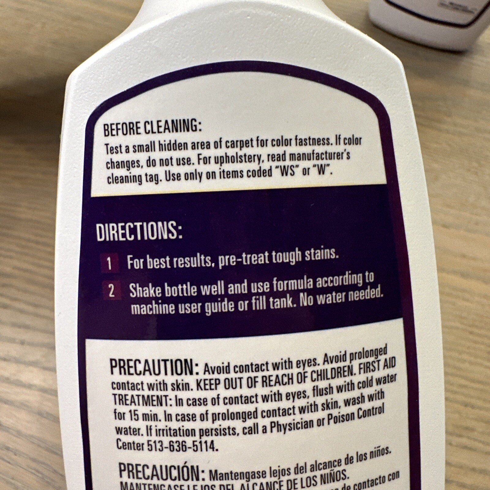 Lot Of 2 Hoover Paws & Claws Spot Cleaner Carpet Cleaning Formula 6 oz NEW