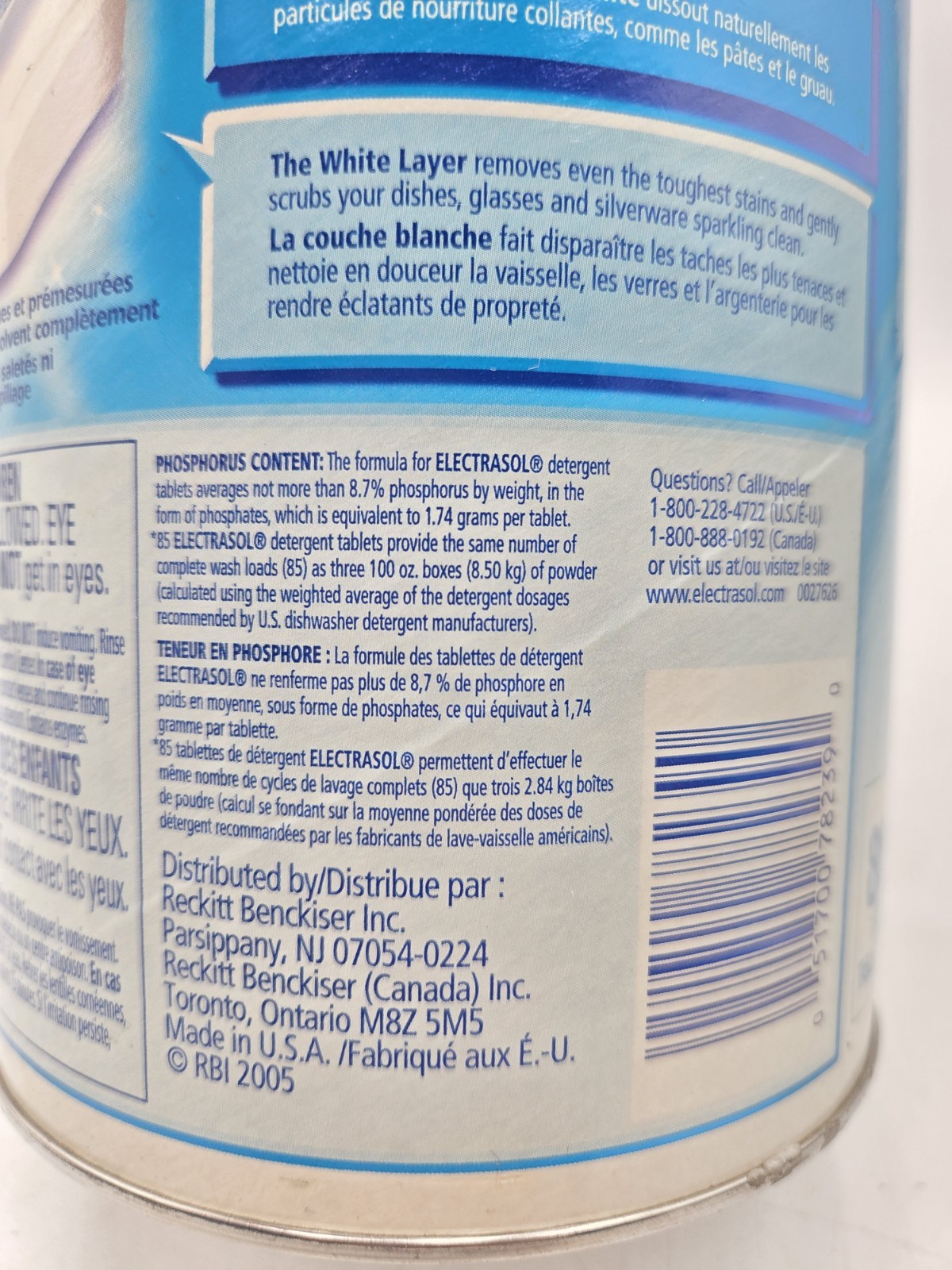Vintage Electrasol 2-in-1 Tabs with Jet-Dry Powerball 85 Tabs Sealed Tub