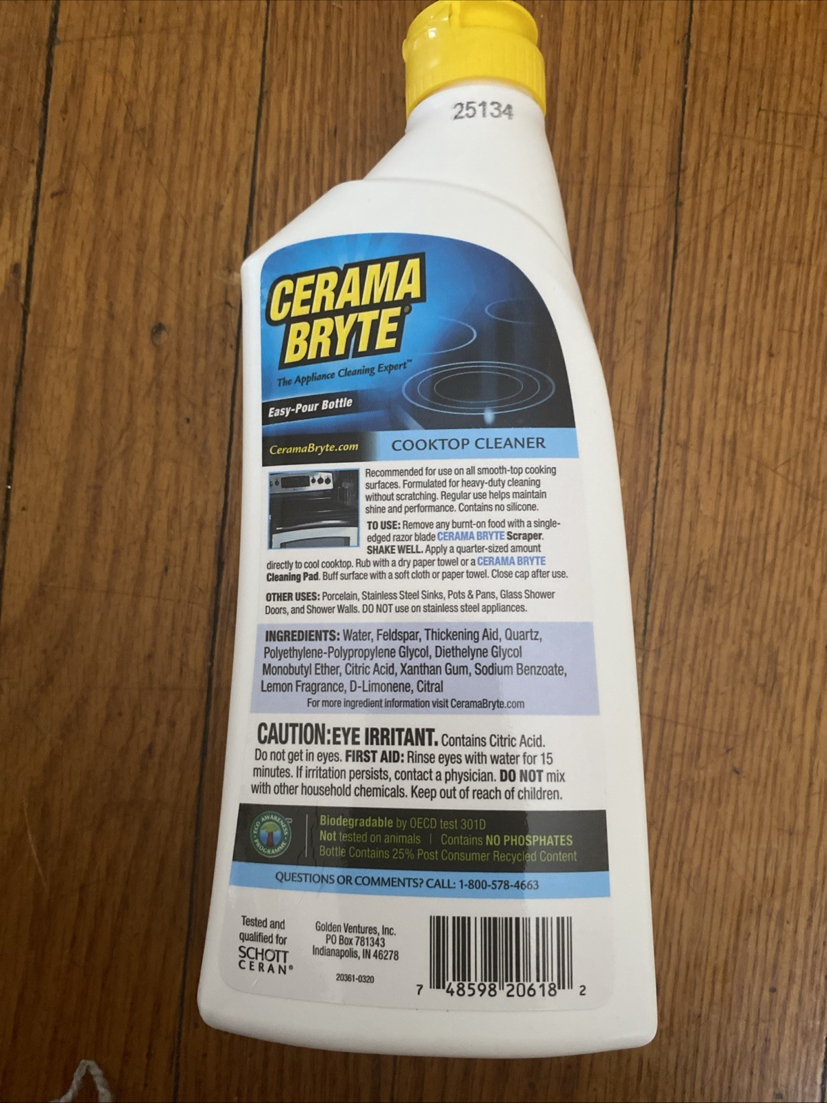 Cerama Bryte Cooktop Cleaner 2 Pack Non Abrasive Heavy Duty 18 oz each