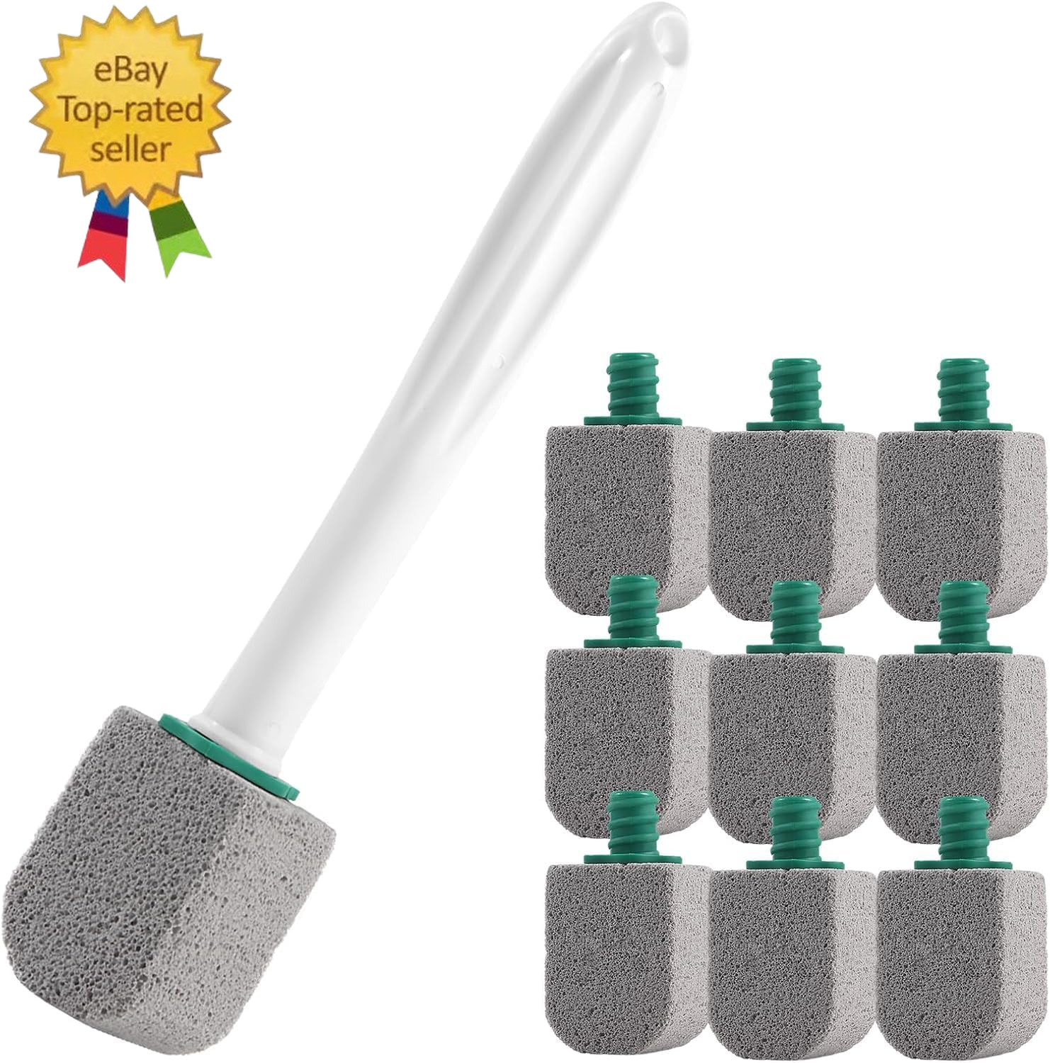 Pumice Stone Toilet Cleaner with Long Handle,Pumice Toilet Scrubber Toilet Bowl