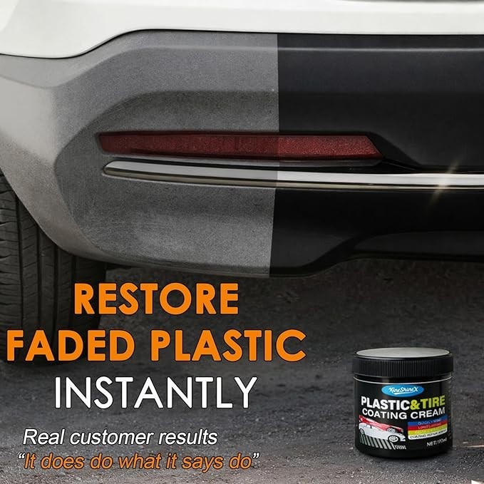 Black Trim Restorer, Plastic Restorer for Cars Restore Faded Bumpers, Plasti…