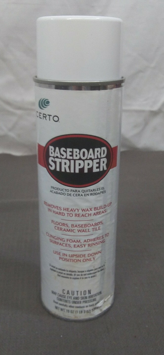 Certo Baseboard Stripper Size 19 oz. Removes heavy wax buildup floors ceramic