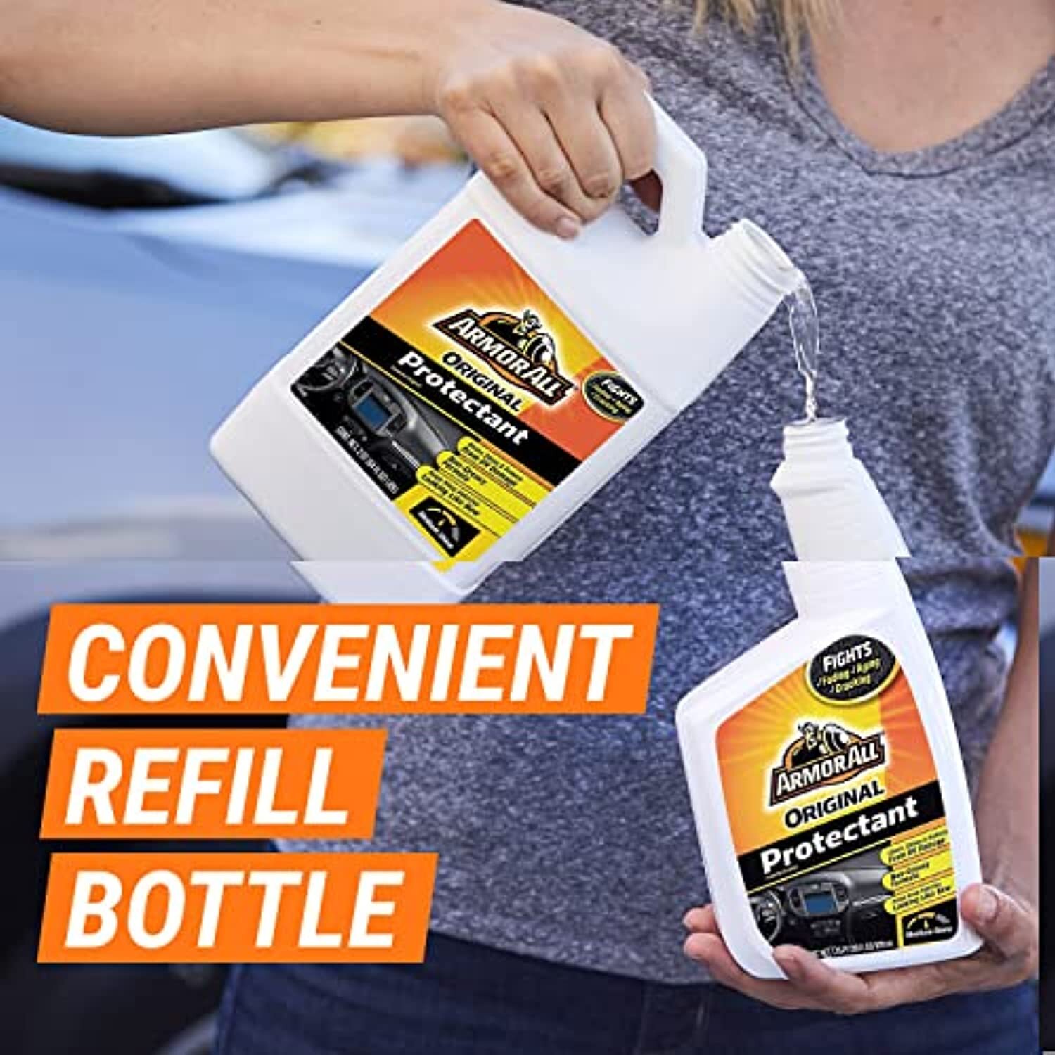 Car Protectant Refill by Armor All, Car Interior Cleaner with UV Protection, 64