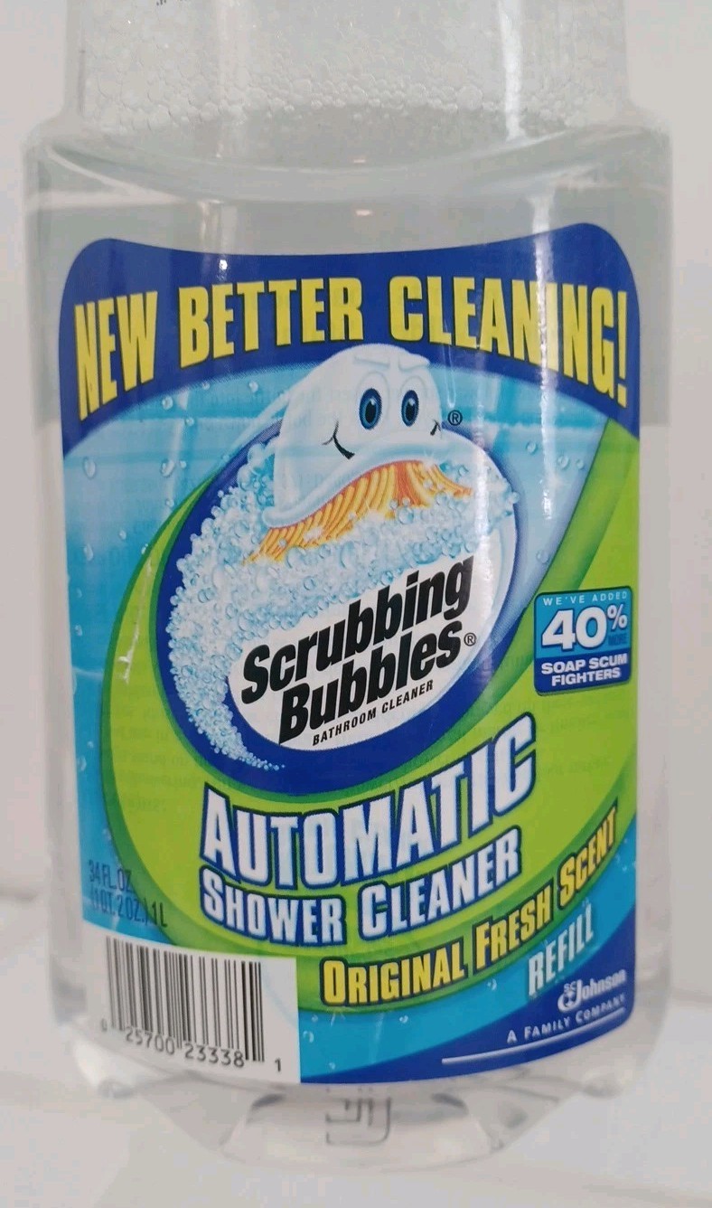Scrubbing Bubbles Automatic Shower Cleaner Refill 34oz Bottle Estate Sale Find👀