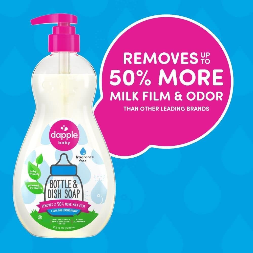 Dapple Baby Bottle Soap, Hypoallergenic Dish Soap for Baby Bottles