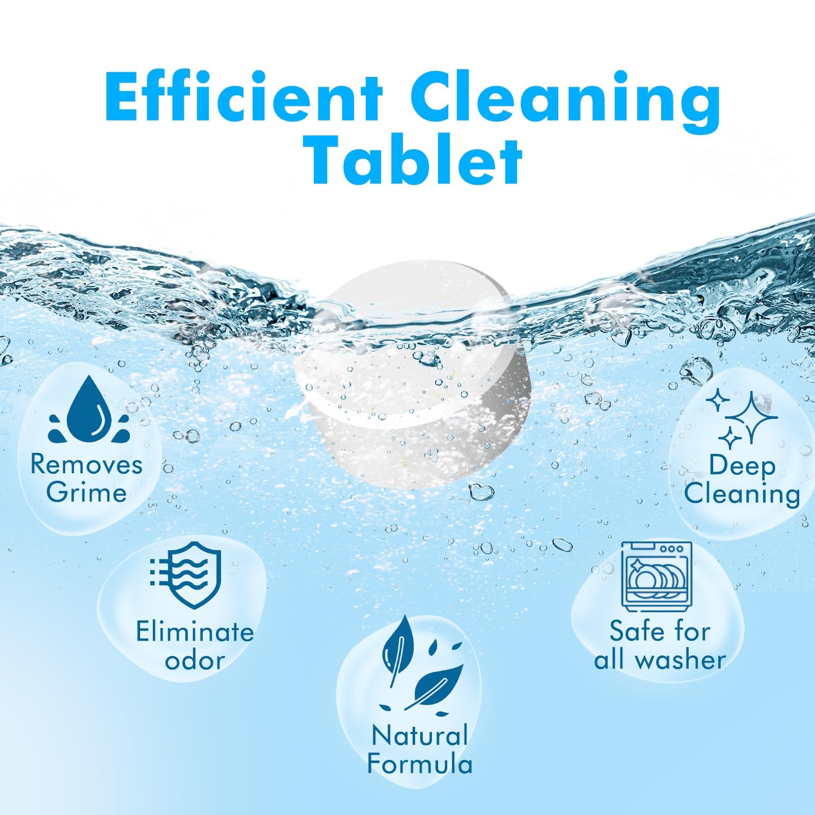 Dishwasher Cleaner and Deodorizer Tablet 25 Count, Deep Cleaning Tablet Helps…