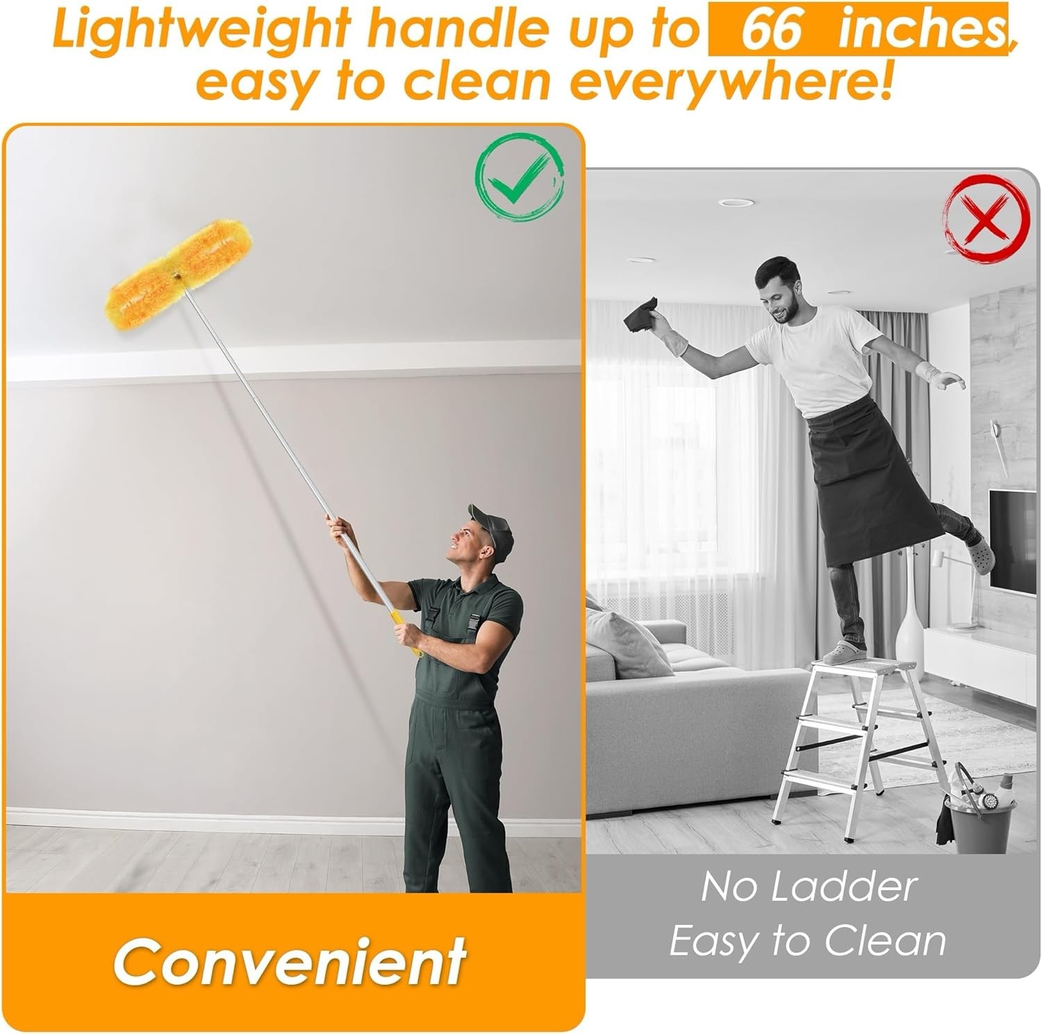 Dusters for Cleaning with 20 Refills for Flash Extendable Handle Heavy Duty