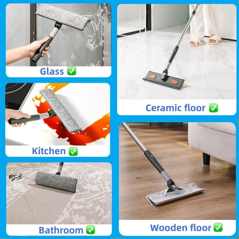 4 in 1 Window Squeegee Cleaner Set,Long Squeegee for Window Cleaning with 81″…