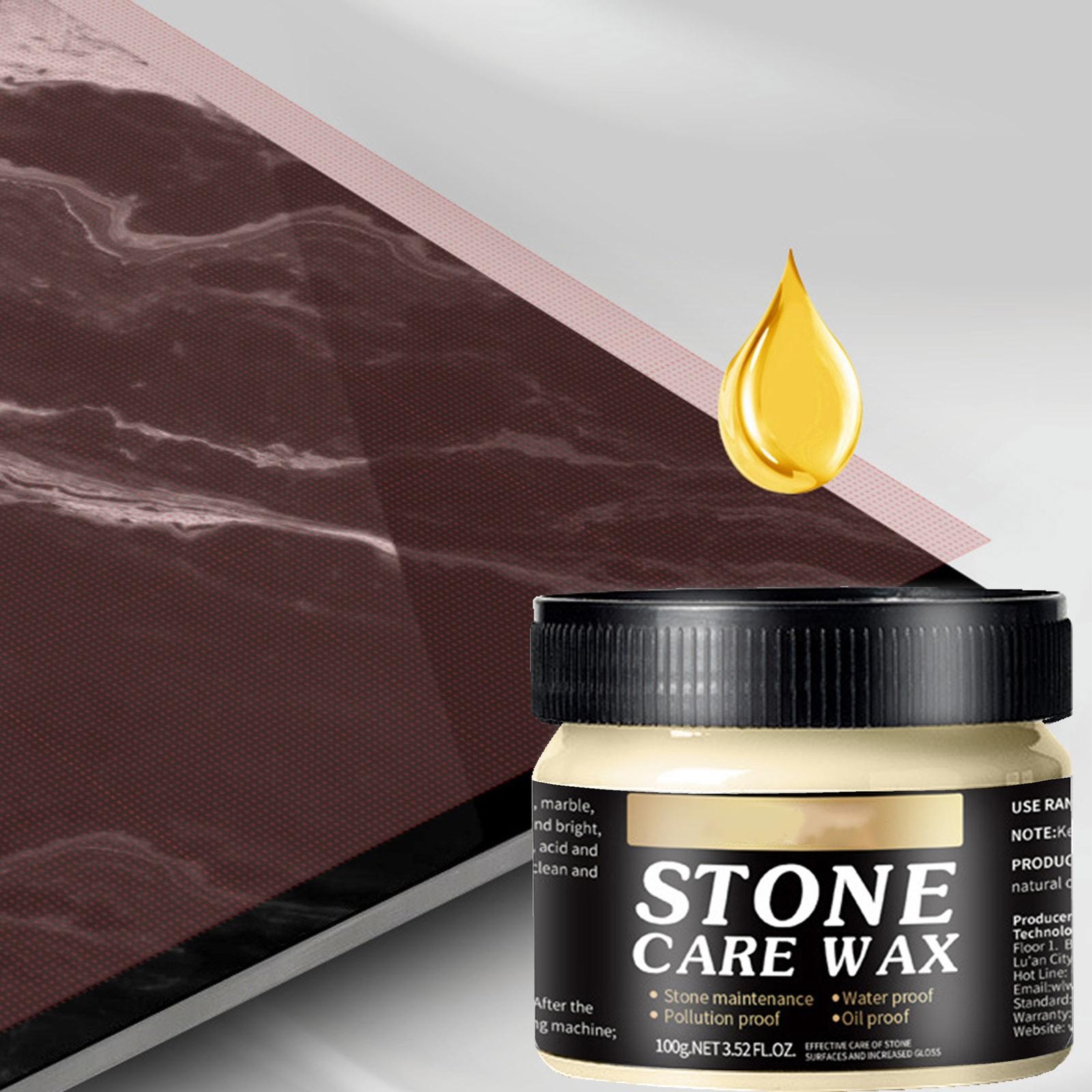 100g Stone Care Wax Polishing Crack Proof Polish Cleaner For Ceramic Tile Floors