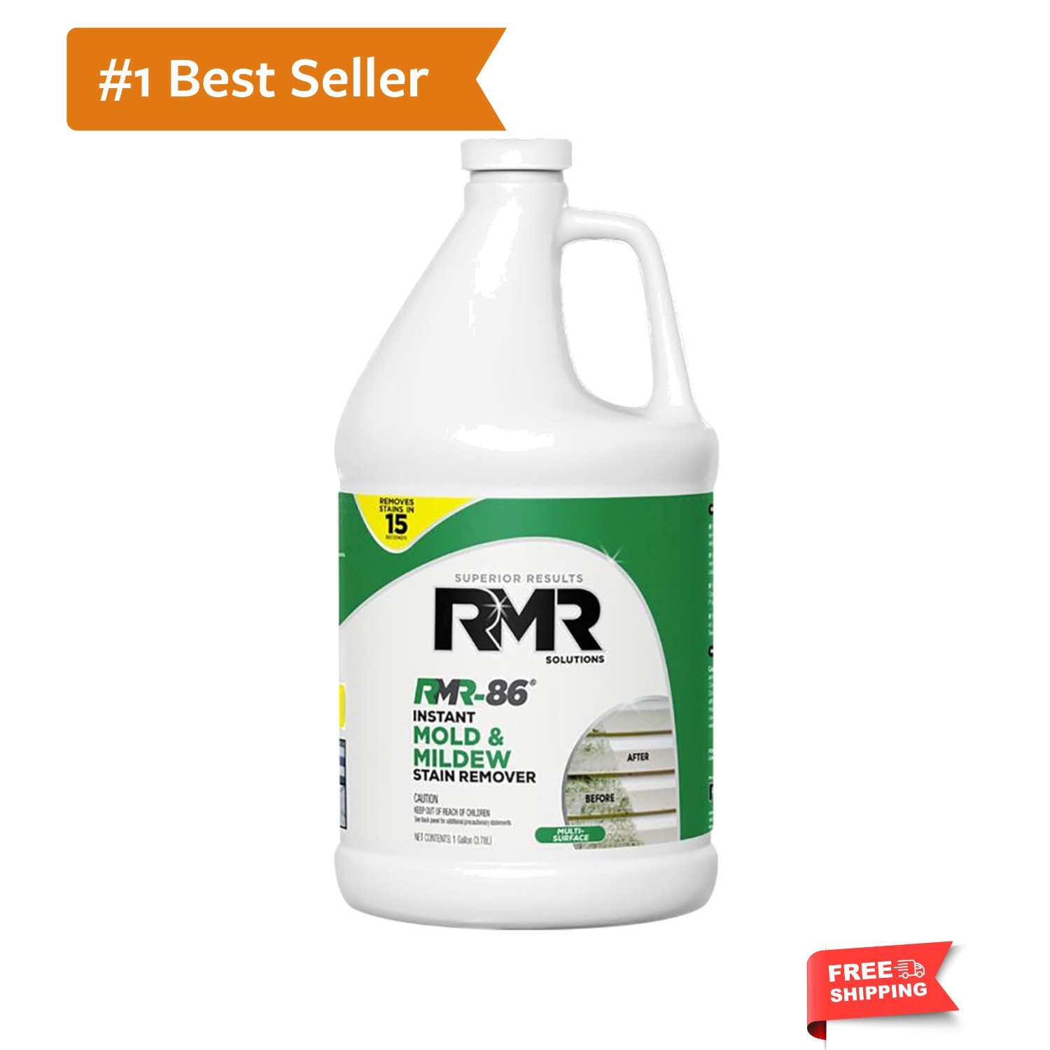 RMR-86 Scrub Free Mold & Mildew Stain Remover Spray – 128 Fl Oz Fresh Scent