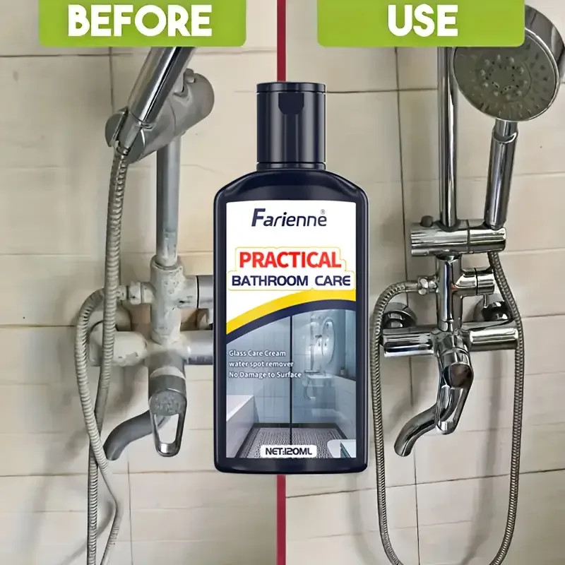 Bathroom Glass Polish – Powerful Hard Water Spot Remover and Descaler for Shower
