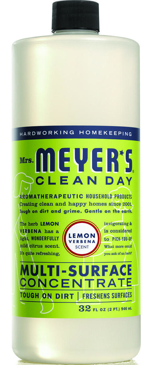 Mrs. Meyer’s 12440 Clean Day Cleaner, 32 oz Bottle, Liquid, Lemon Verbena