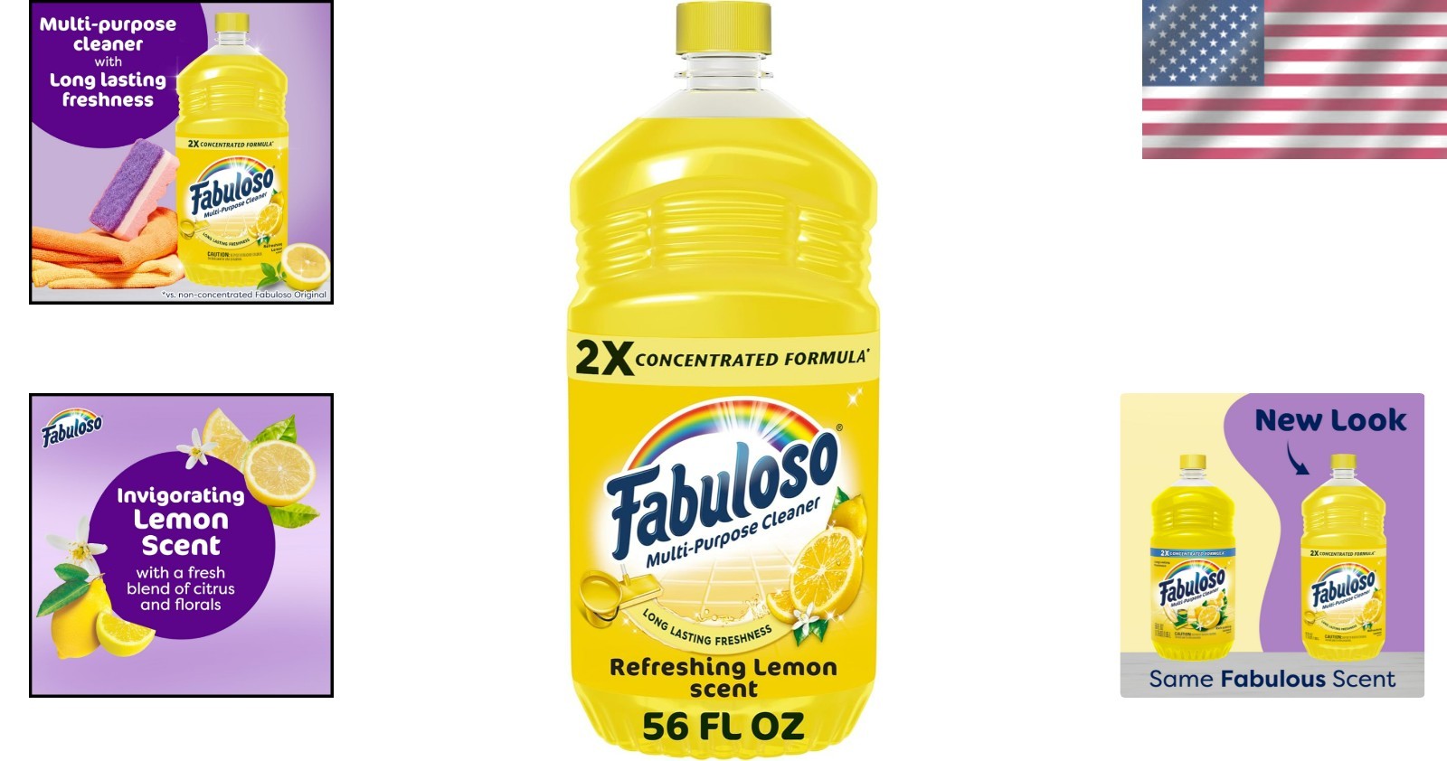 2X Multi-Purpose Cleaner, 56 fl oz – Refreshing Lemon Scent for All Surfaces