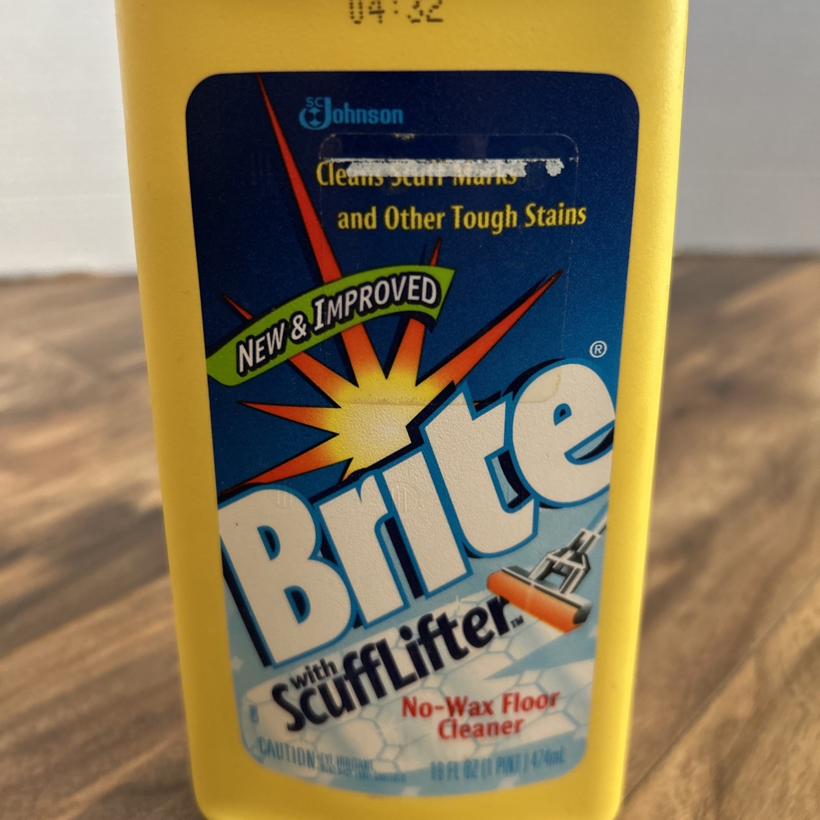 VTG 1998 Brite Floor Cleaner W/ScuffLifter SC Johnson No Wax Floors ~75% Full