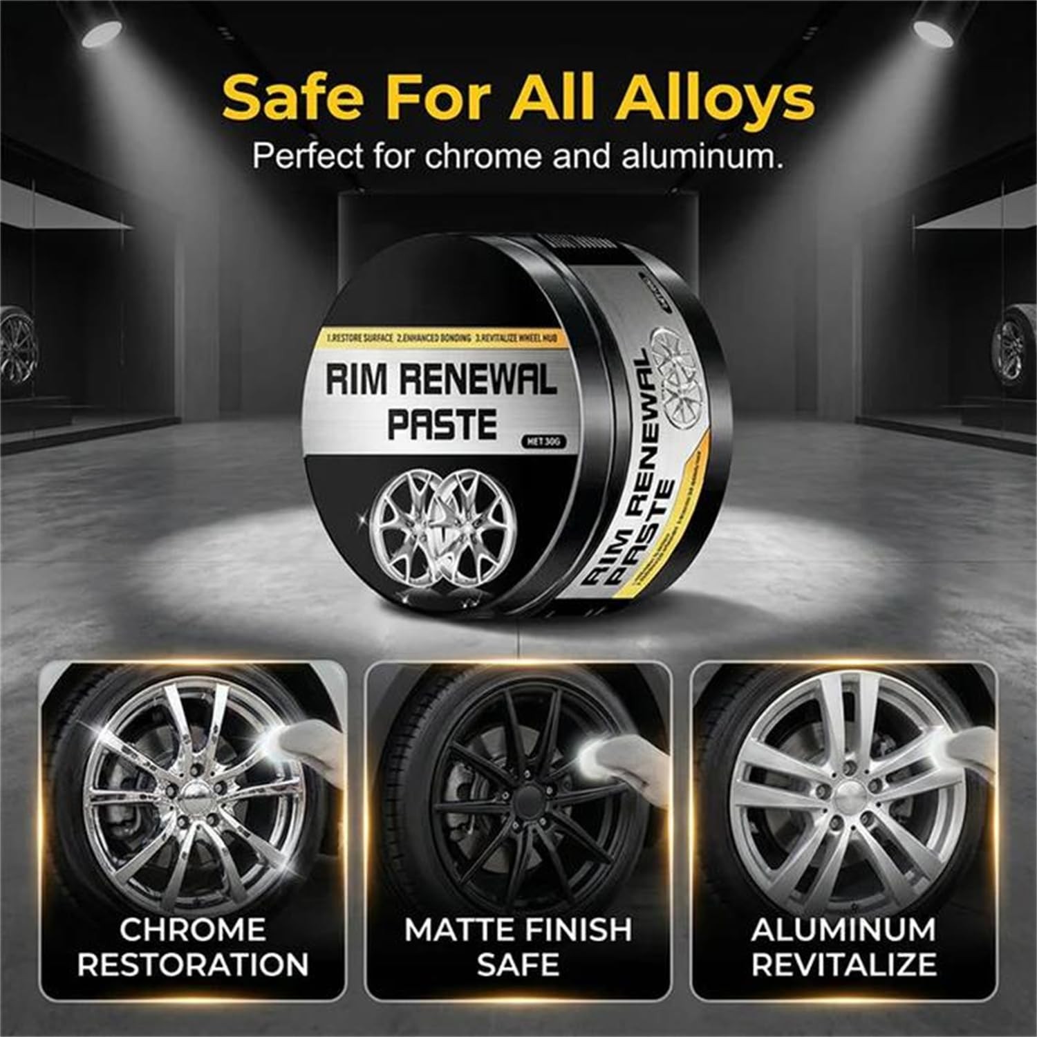 Care & Restoration Paste, Multi-Purpose Wheel Restoration Polish Buffs USA