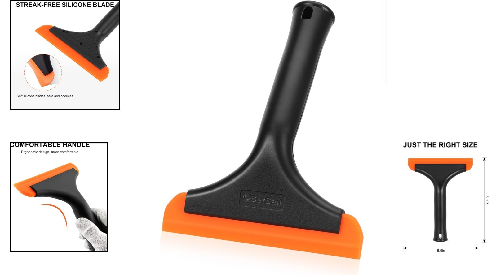 Modern 5.9” Squeegee for Glass Doors and Mirrors – Ultimate Cleaning Tool