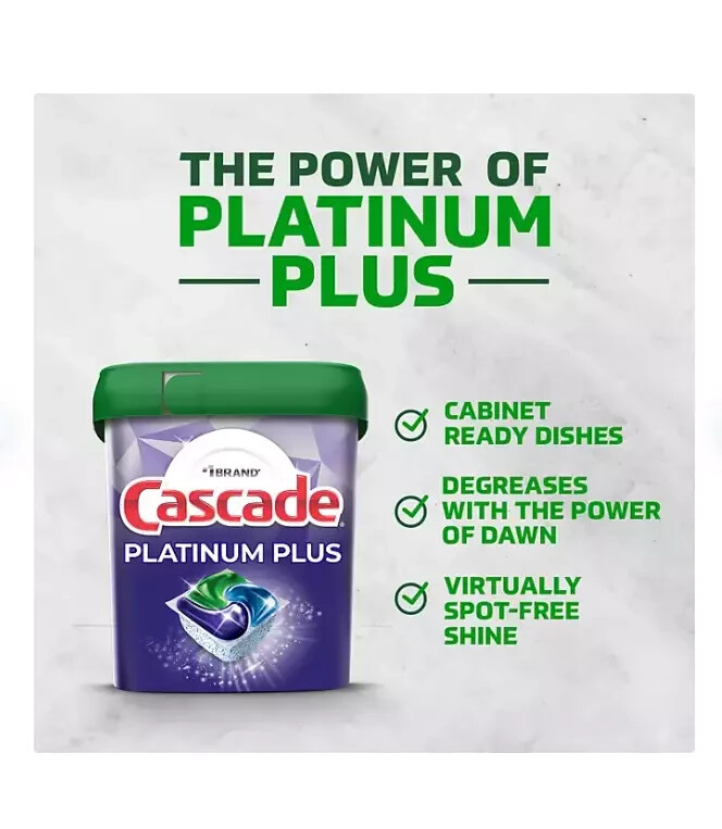 Cascade Platinum Plus ActionPacs Dishwasher Detergent Pacs Fresh Scent (81 ct.)