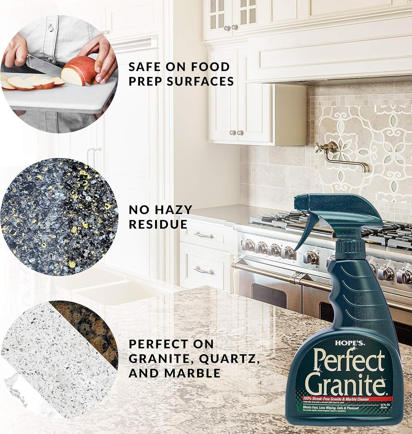 Perfect Stainless, Perfect Granite, and Perfect Sink Cleaner Bundle, Streak Free