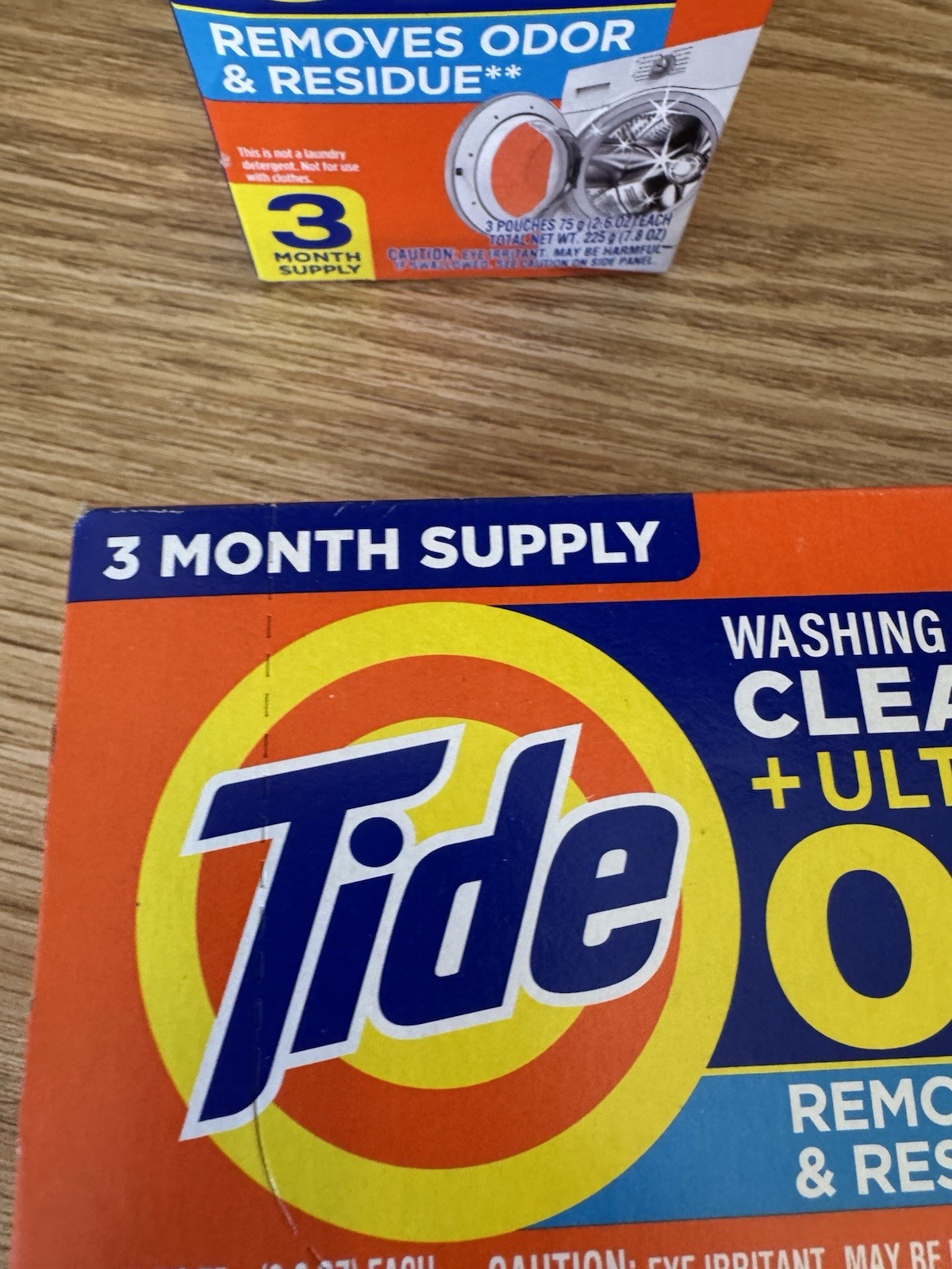 2 Pkg of TIDE Washing Machine Cleaner with Oxi 6 Pouches Total New in Box!